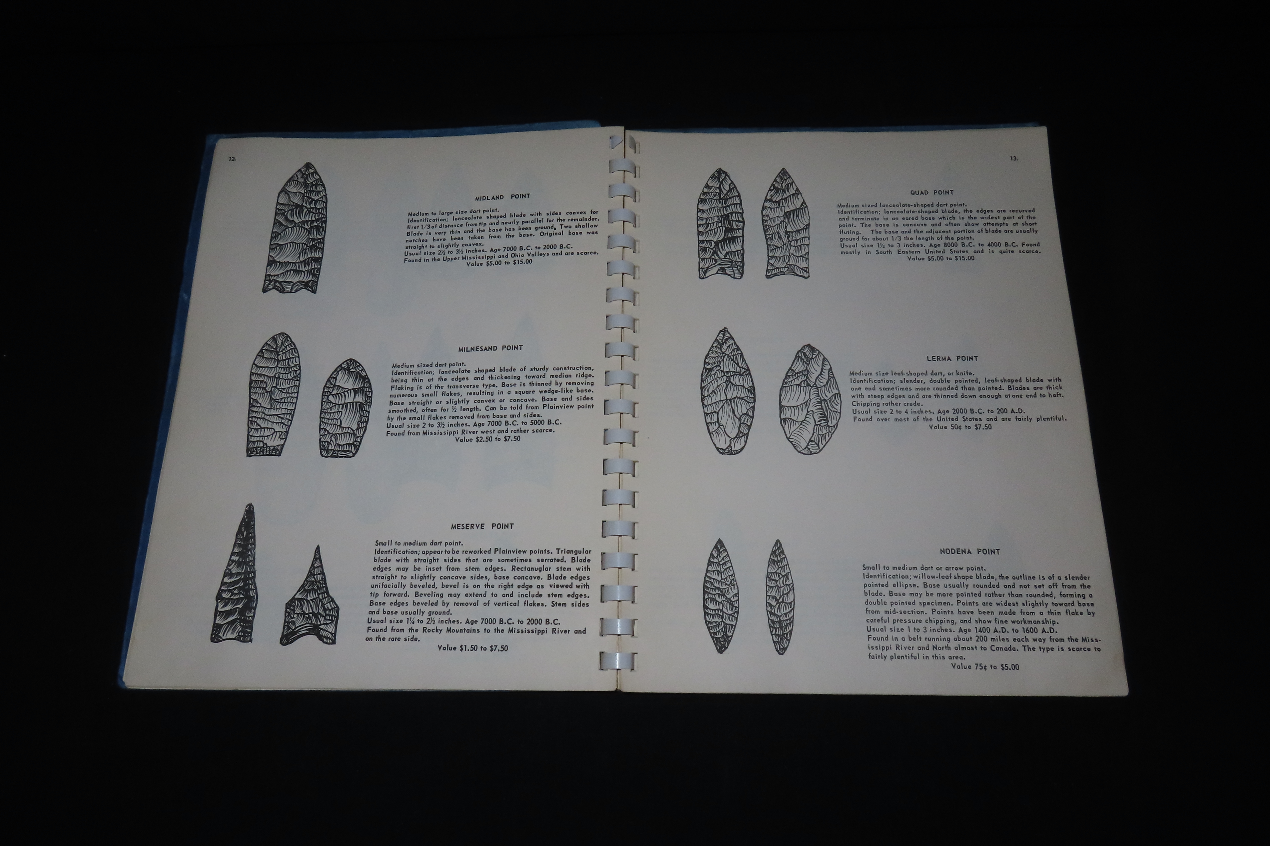 SECRIST'S SIMPLIFIED IDENTIFICATION GUIDE TO STONE RELICS OF THE AMERICAN INDIAN. HARD TO FIND BOOK FROM 1959, FULL OF ALL THE BASIC TYPES O