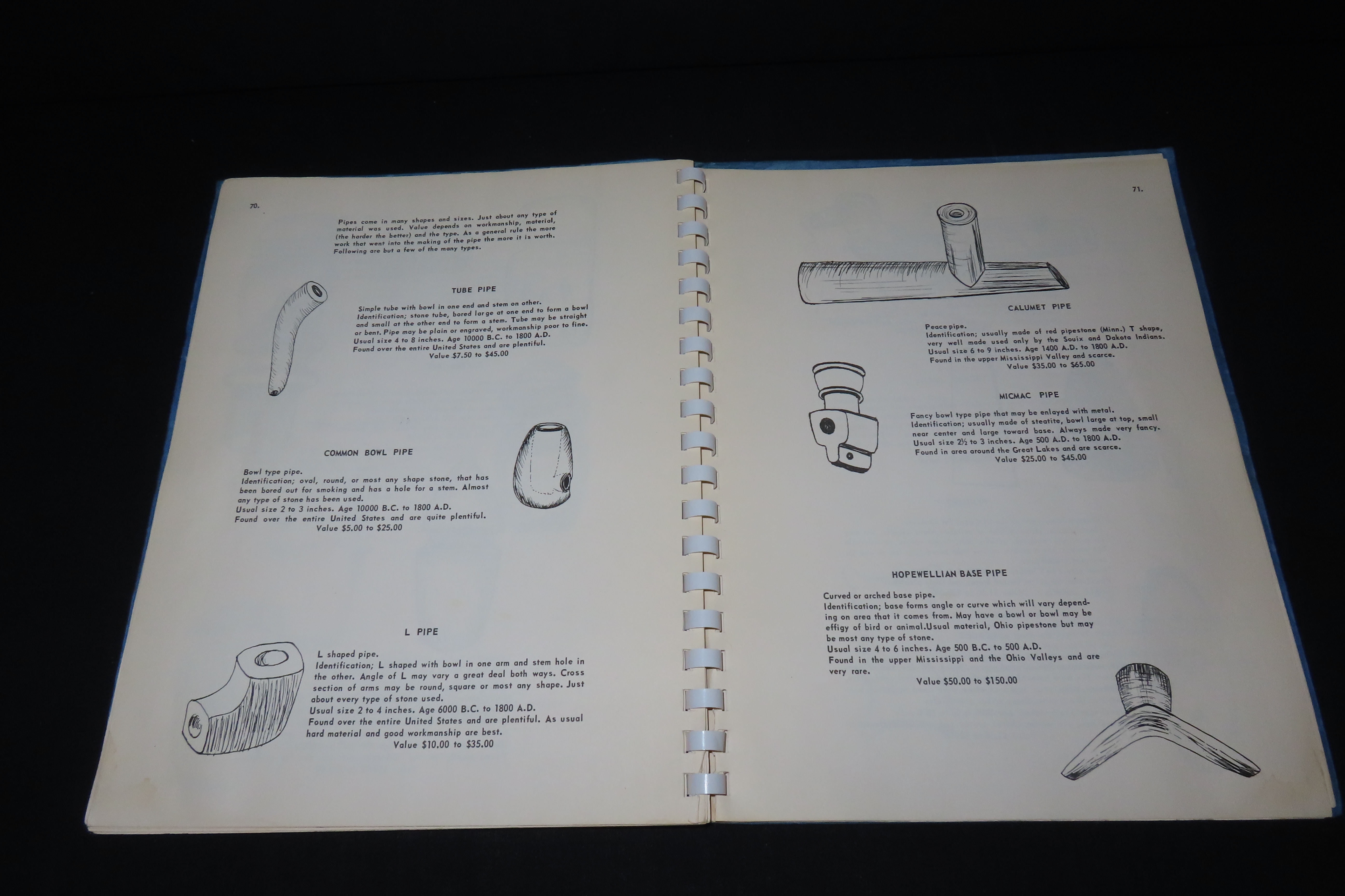 SECRIST'S SIMPLIFIED IDENTIFICATION GUIDE TO STONE RELICS OF THE AMERICAN INDIAN. HARD TO FIND BOOK FROM 1959, FULL OF ALL THE BASIC TYPES O