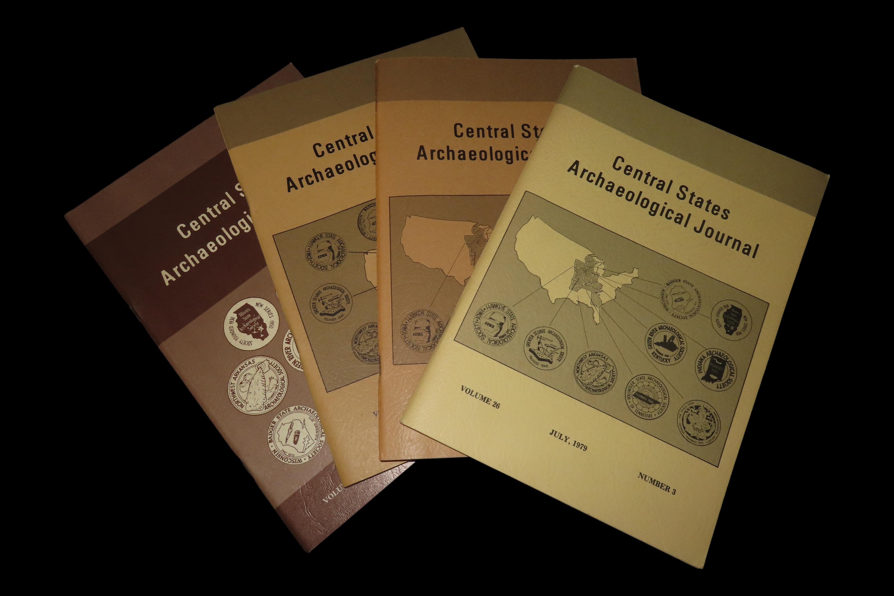 SET OF 4 CENTRAL STATES ARCHAEOLOGICAL JOURNALS FROM THE 70'S AND 80'S