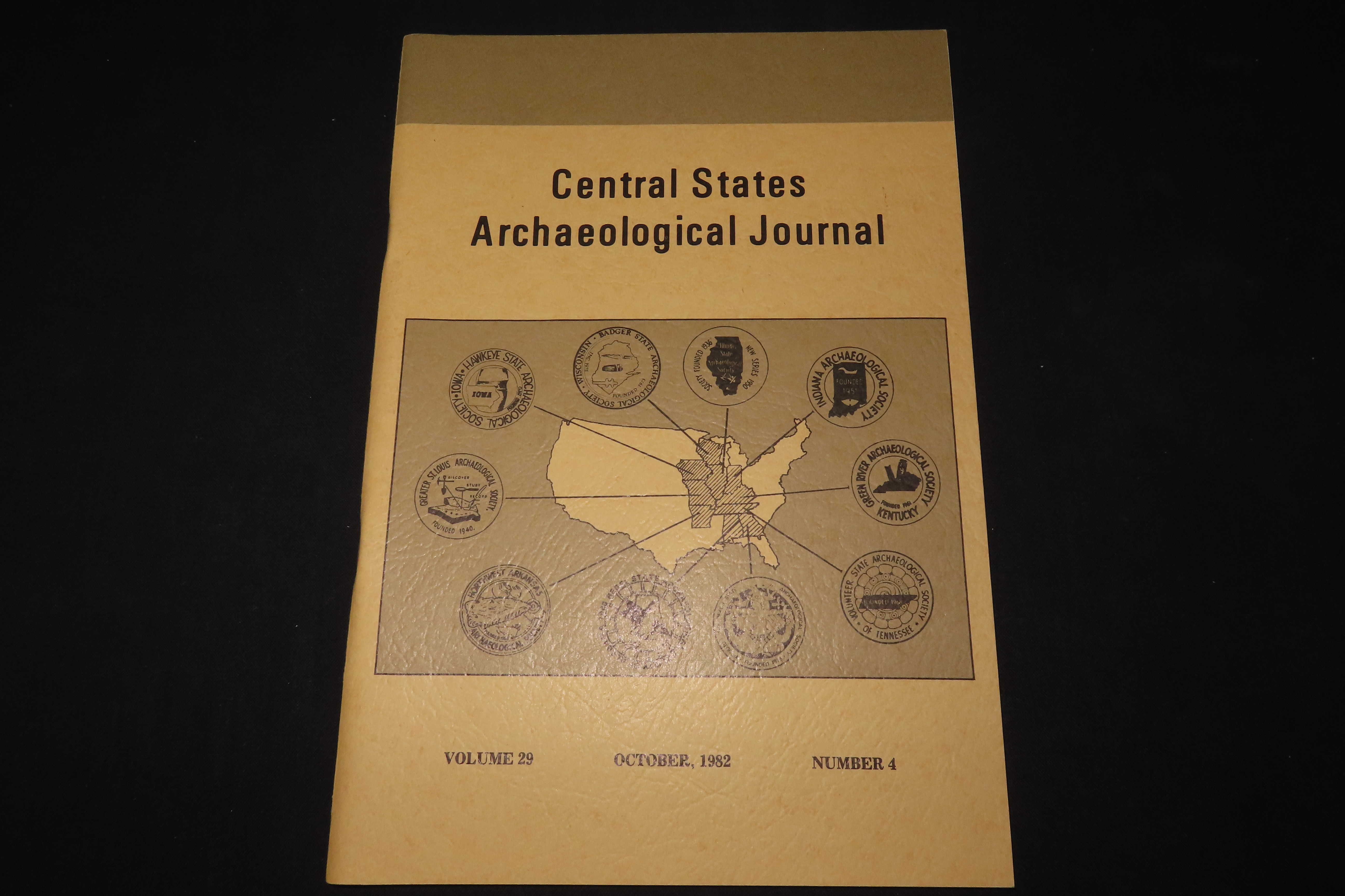 SET OF 4 CENTRAL STATES ARCHAEOLOGICAL JOURNALS FROM THE 70'S AND 80'S