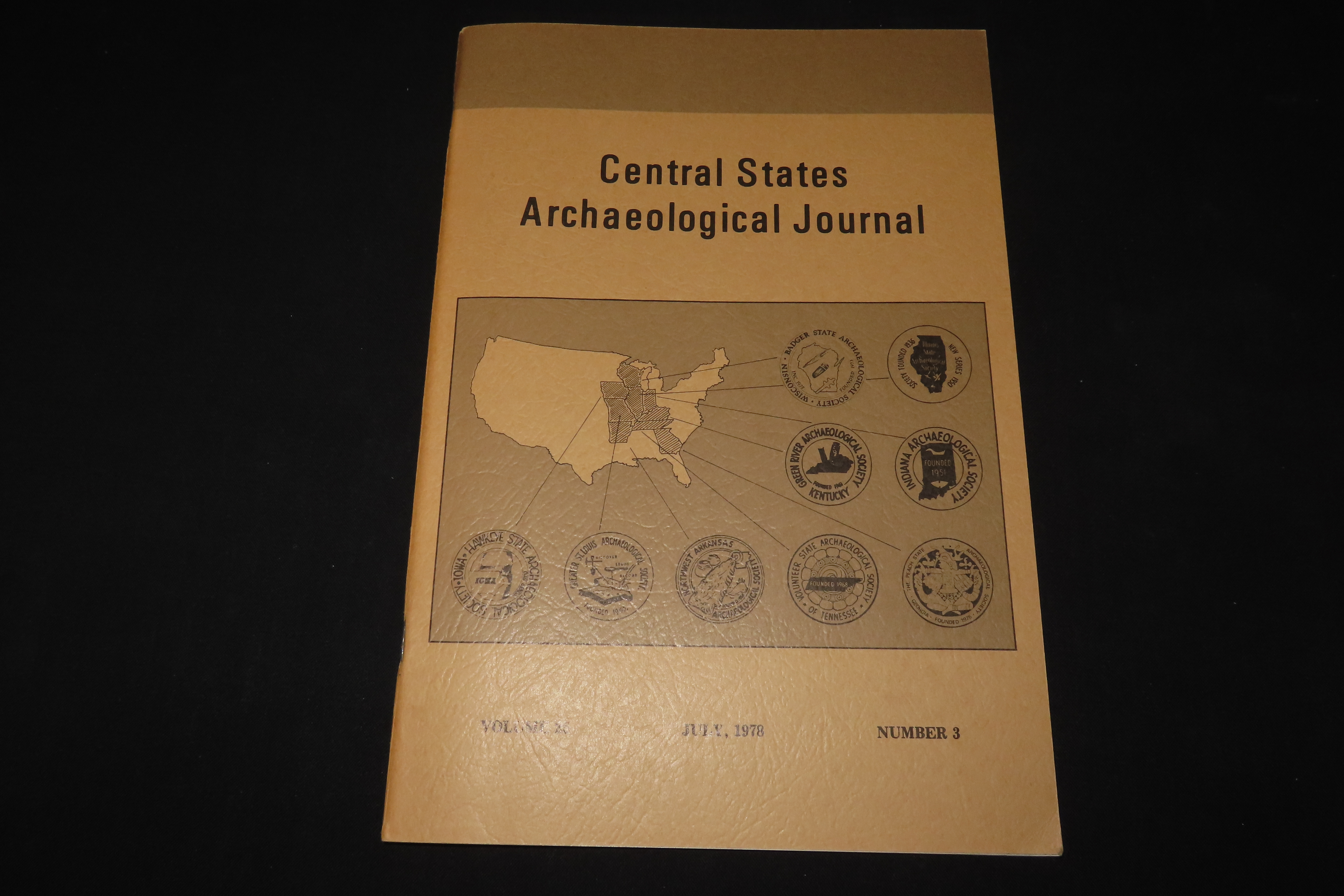 SET OF 4 CENTRAL STATES ARCHAEOLOGICAL JOURNALS FROM THE 70'S AND 80'S