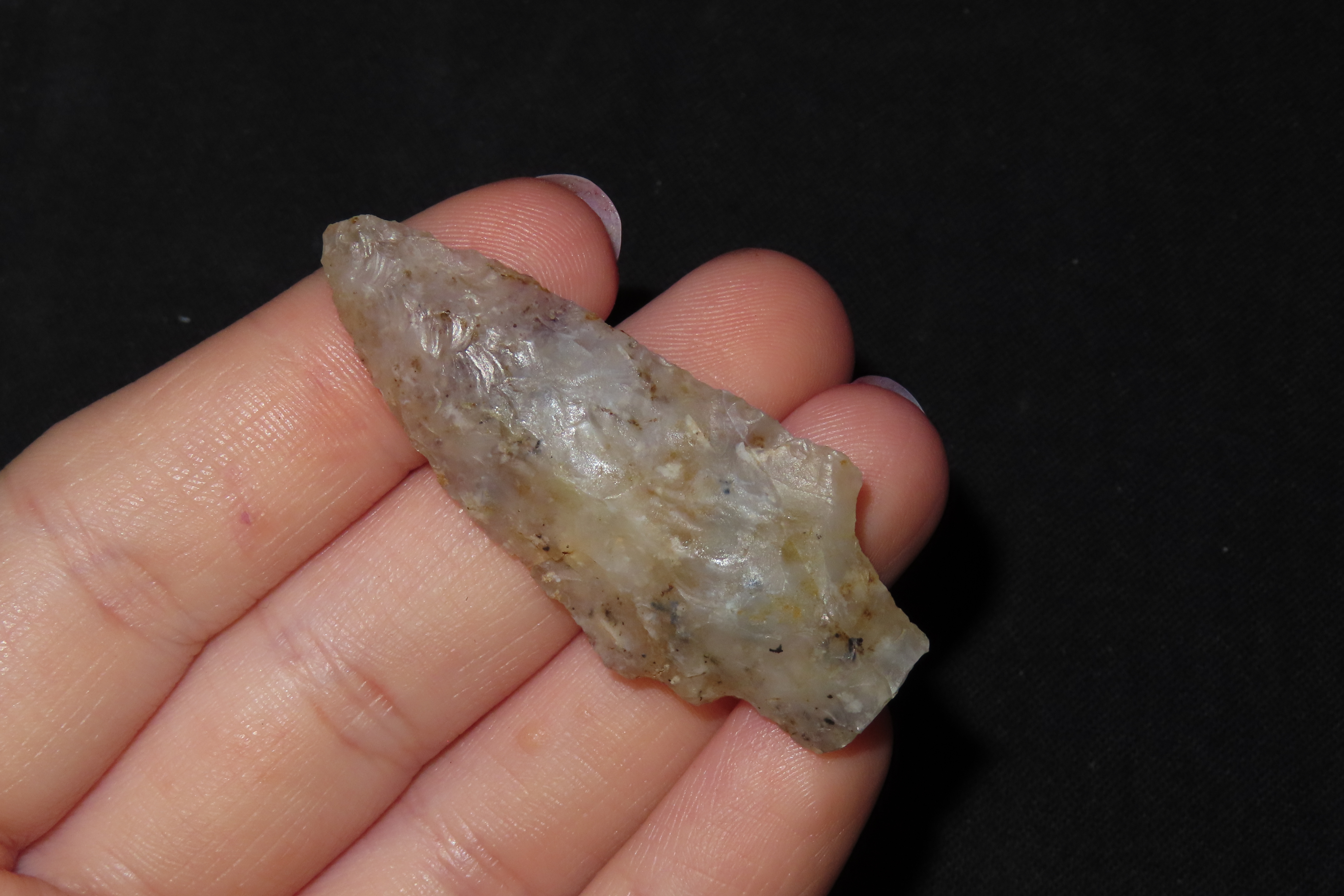 Amazing Translucent Agate / Coral Arrowhead found in Levy County Florida.