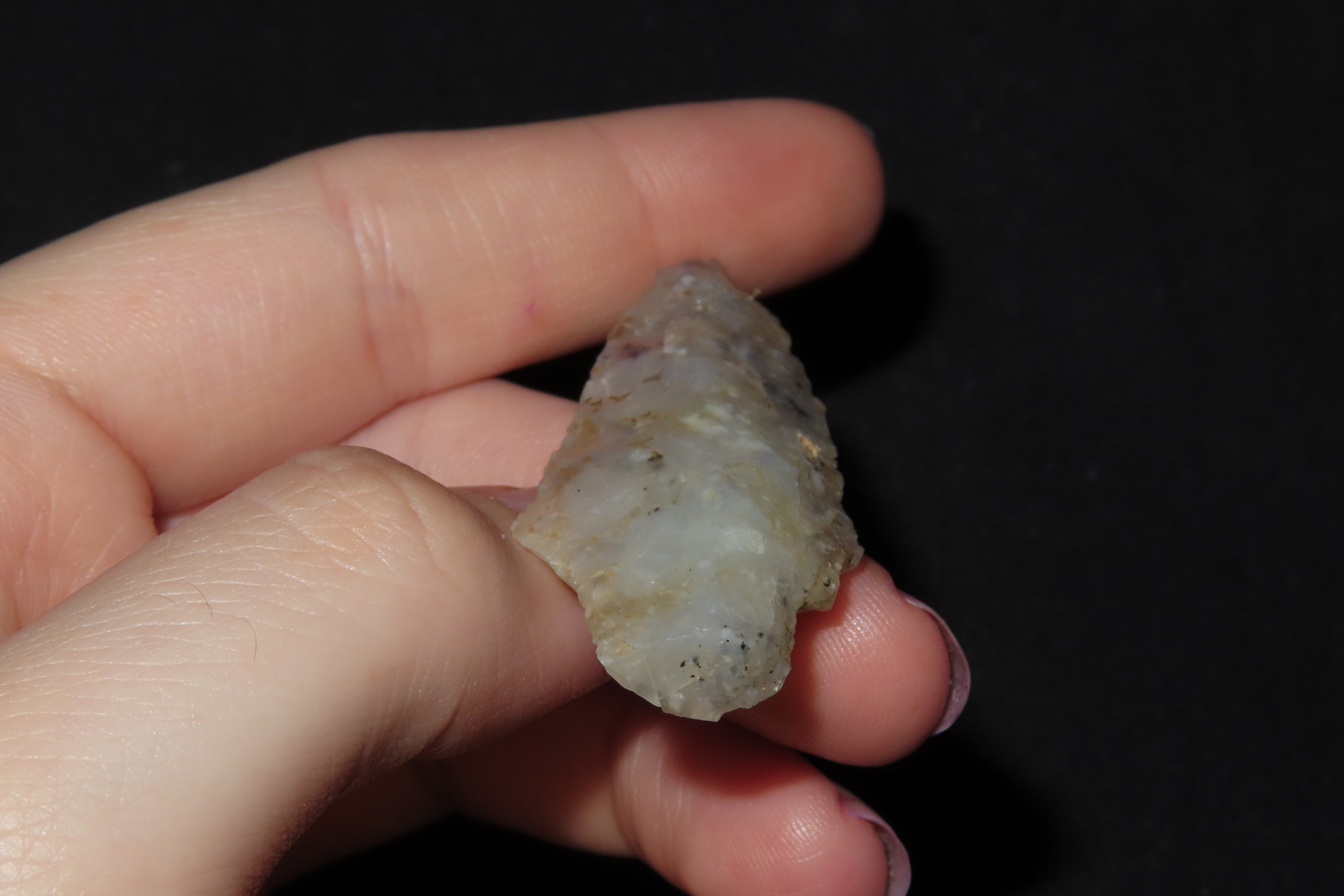 Amazing Translucent Agate / Coral Arrowhead found in Levy County Florida.