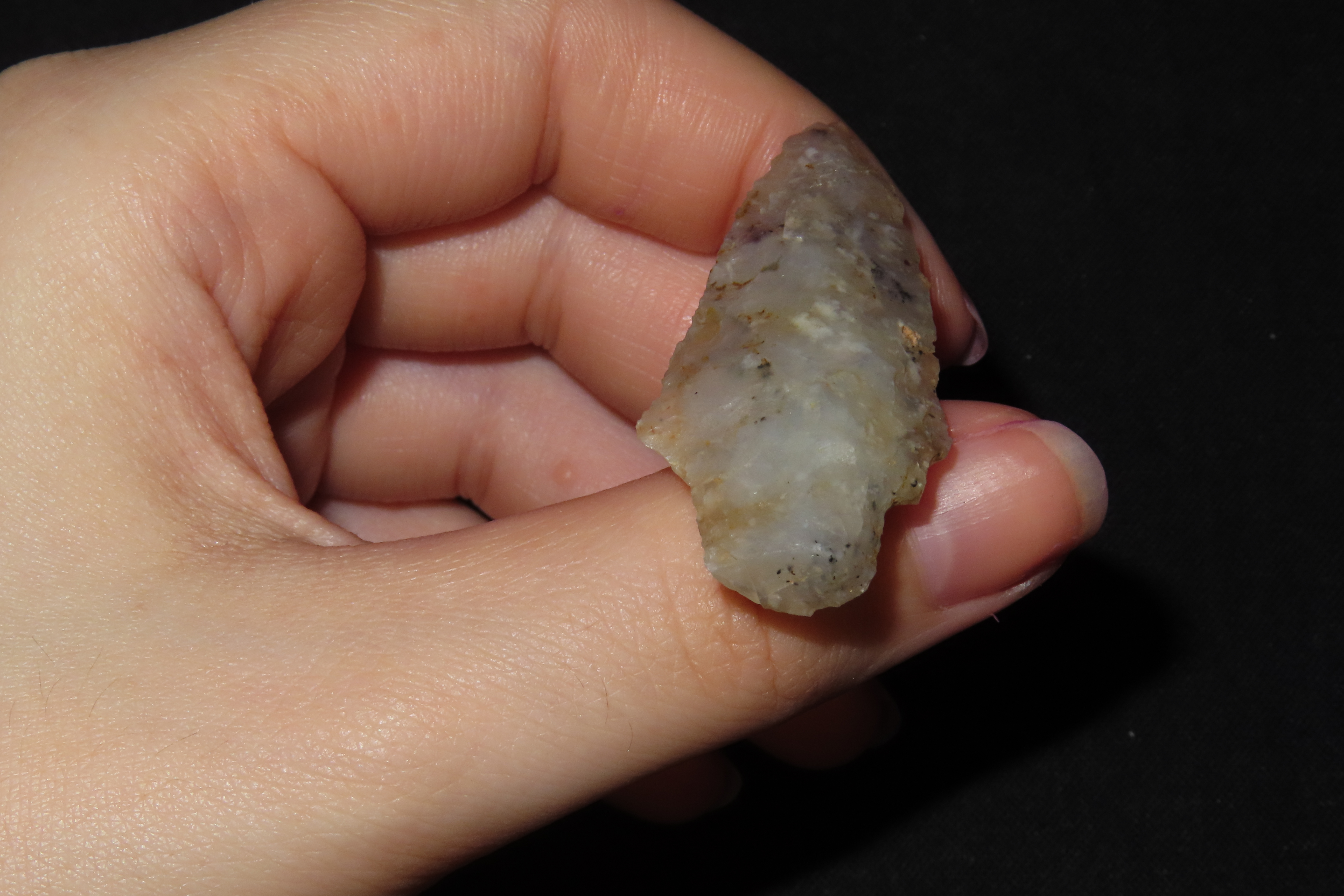 Amazing Translucent Agate / Coral Arrowhead found in Levy County Florida.
