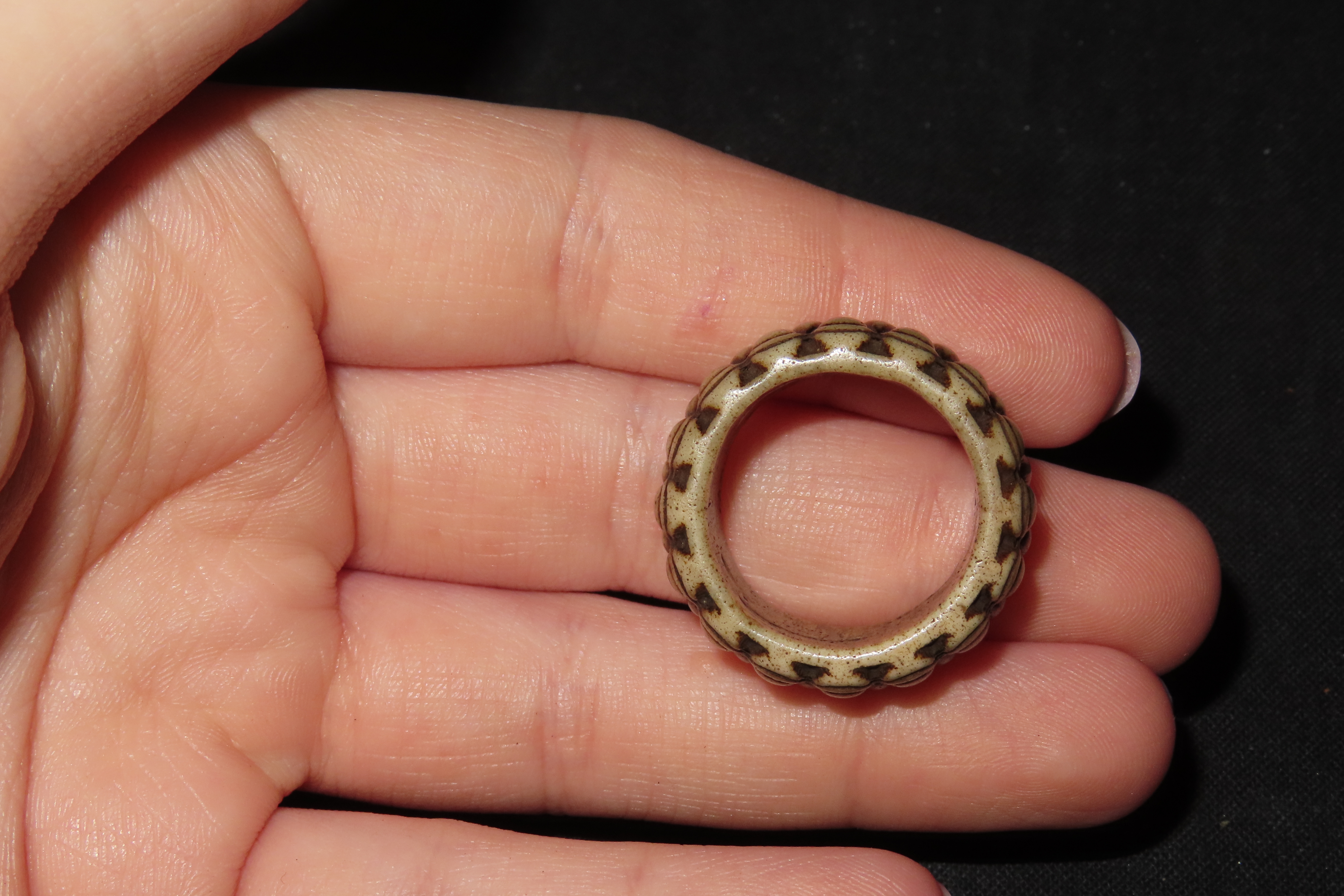 Antique Carved Bone Ring