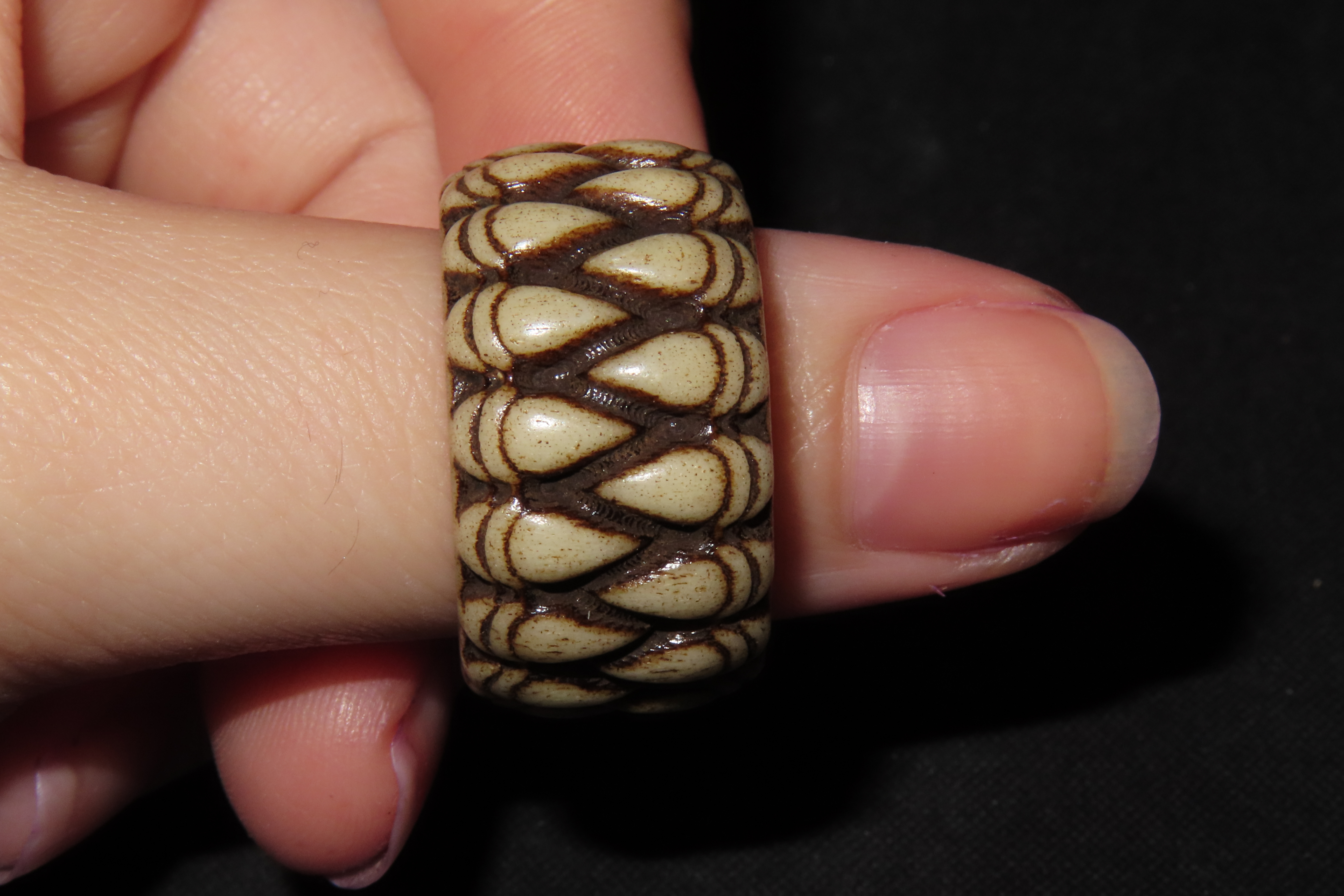 Antique Carved Bone Ring