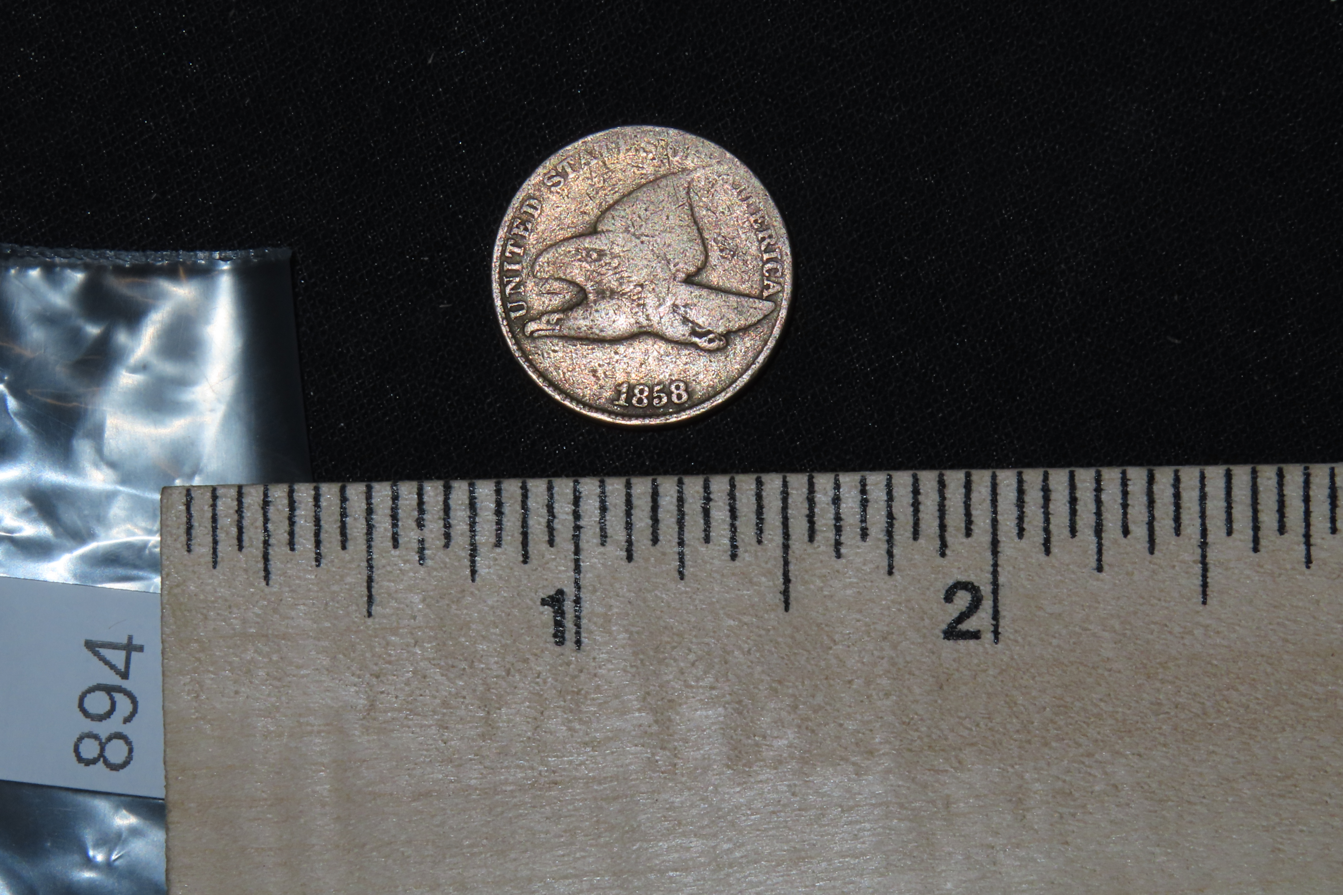 1858 Flying Eagle Cent Penny, Great Original Condition. These were only in Circulation for 2 years before being replaced with the Indian Cen
