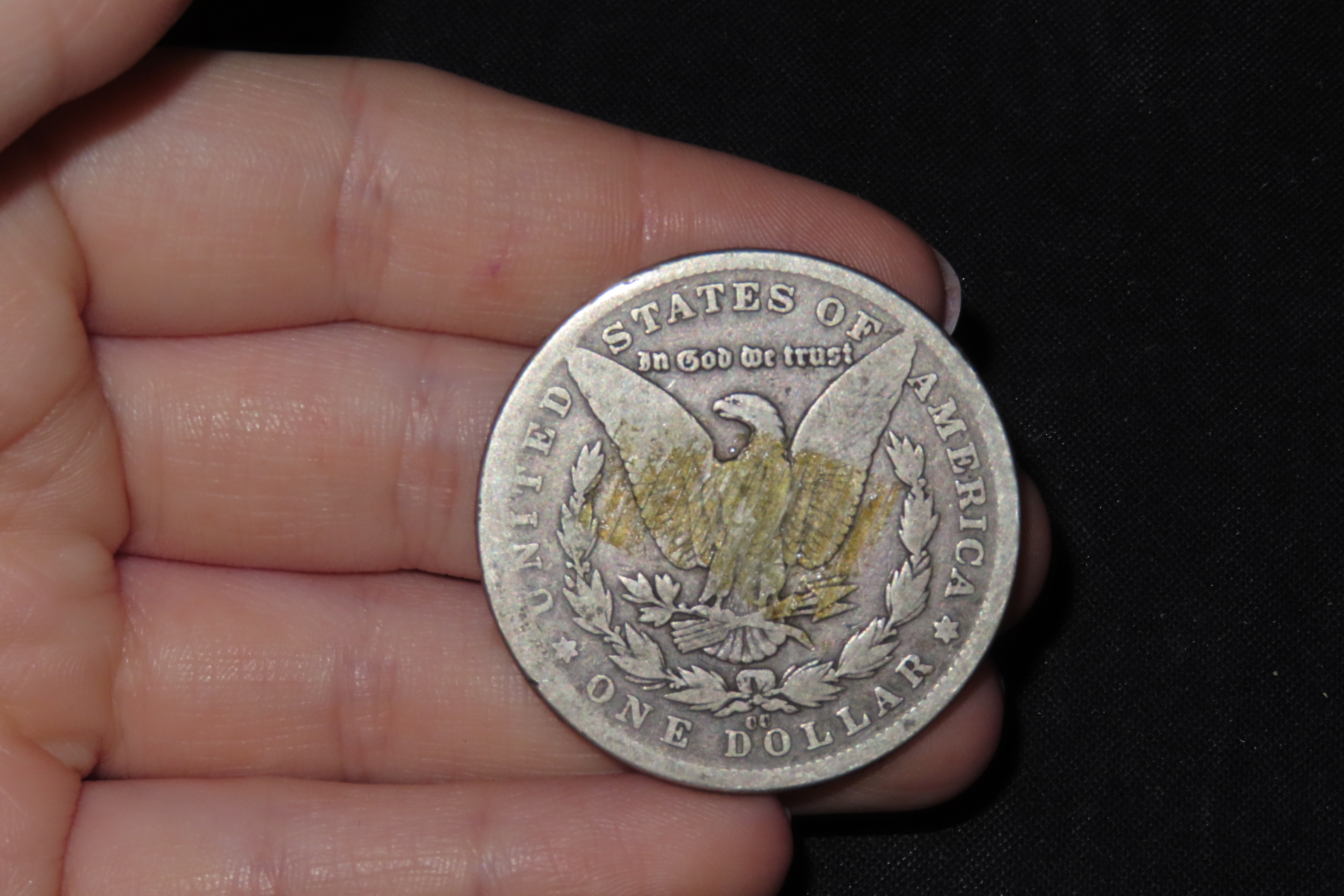 1890 CC Morgan Silver Dollar. Carson City. Nice original coin in Very Good Condition.