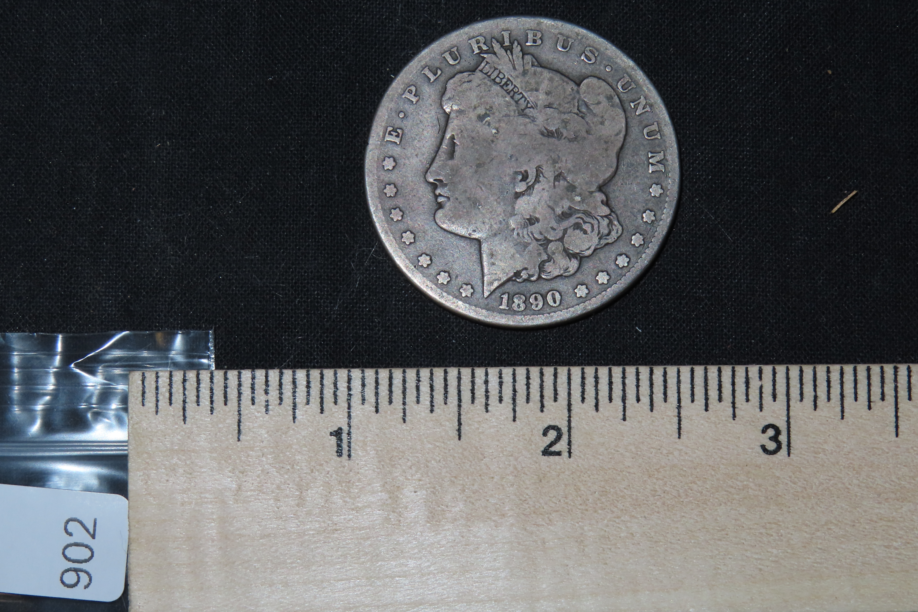 1890 CC Morgan Silver Dollar. Carson City. Nice original coin in Very Good Condition.