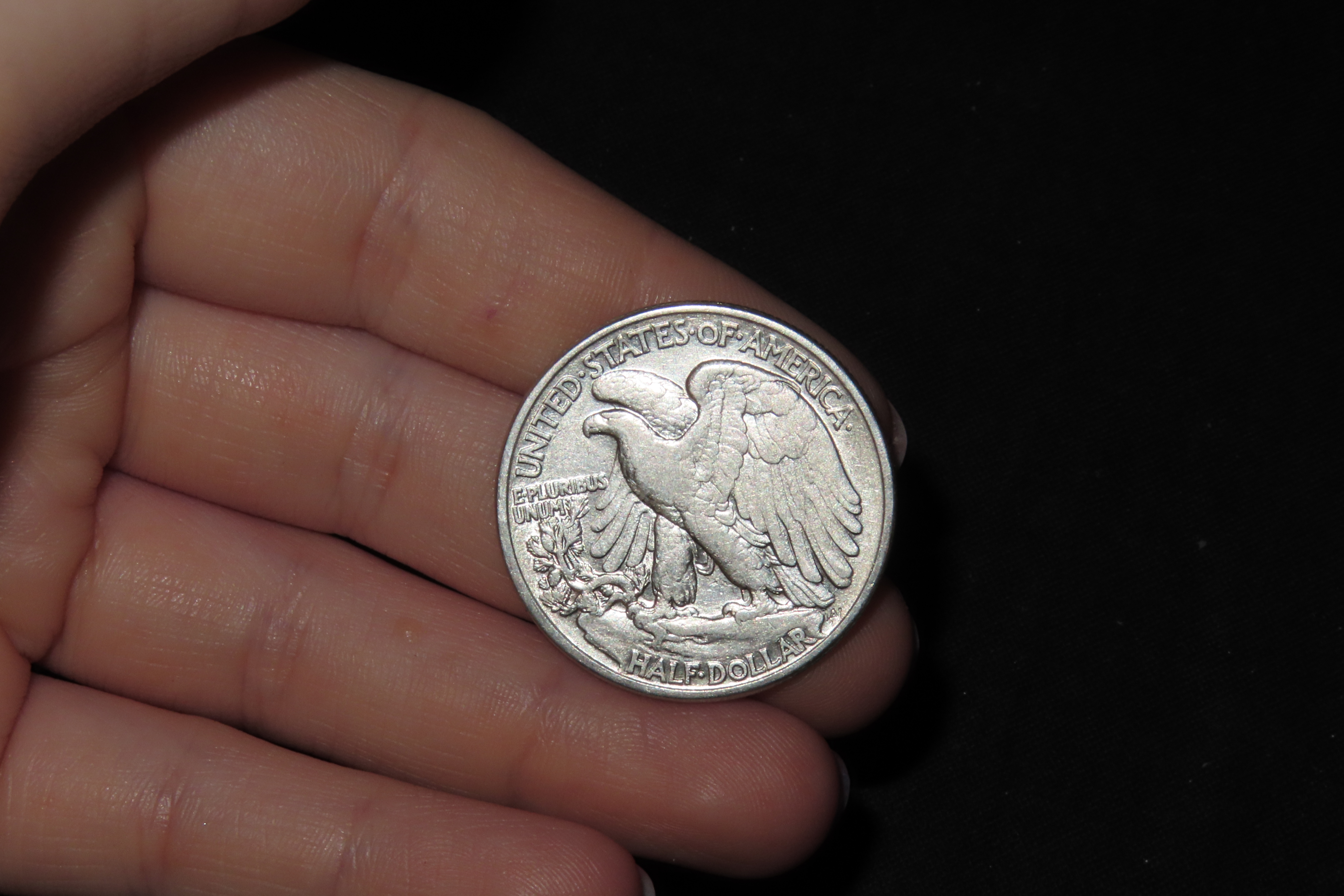 1942 Walking Liberty Silver Half Dollar, Great Original Condition, Early U's Coin, United States Currency