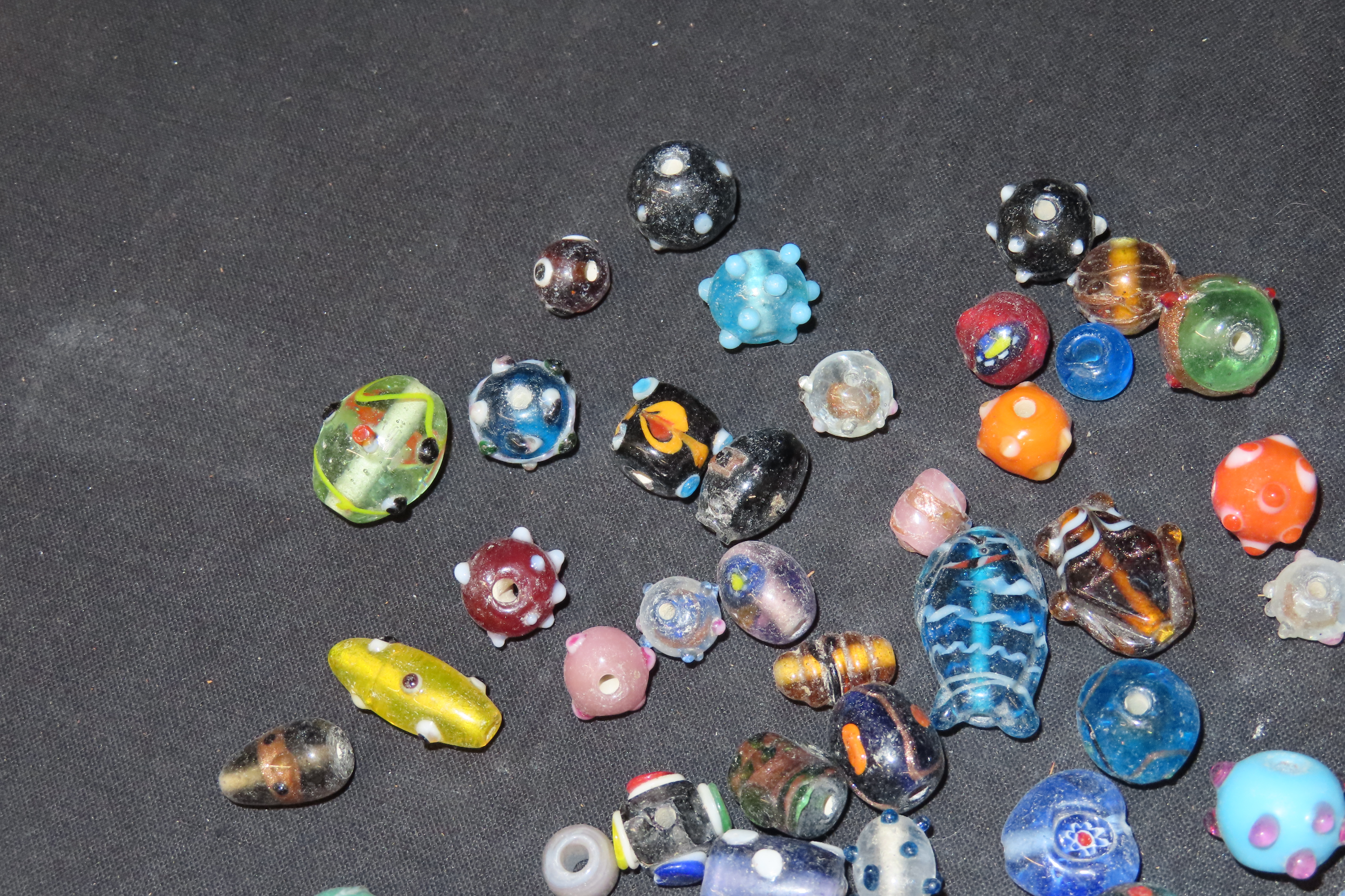 Colorful Lot of Elaborate Roman Style Mosaic Glass Beads. Over 200 examples, each one unique!