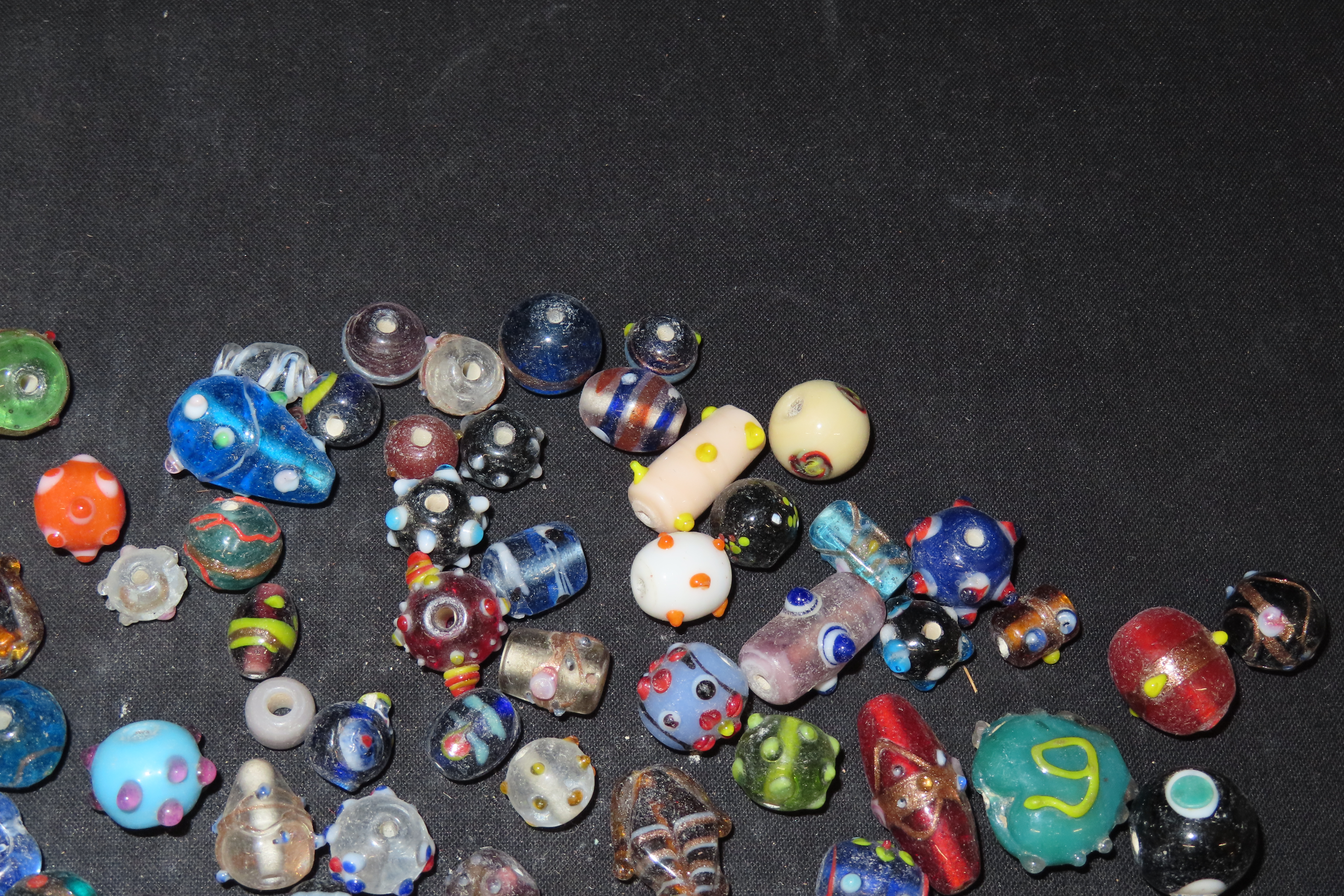 Colorful Lot of Elaborate Roman Style Mosaic Glass Beads. Over 200 examples, each one unique!