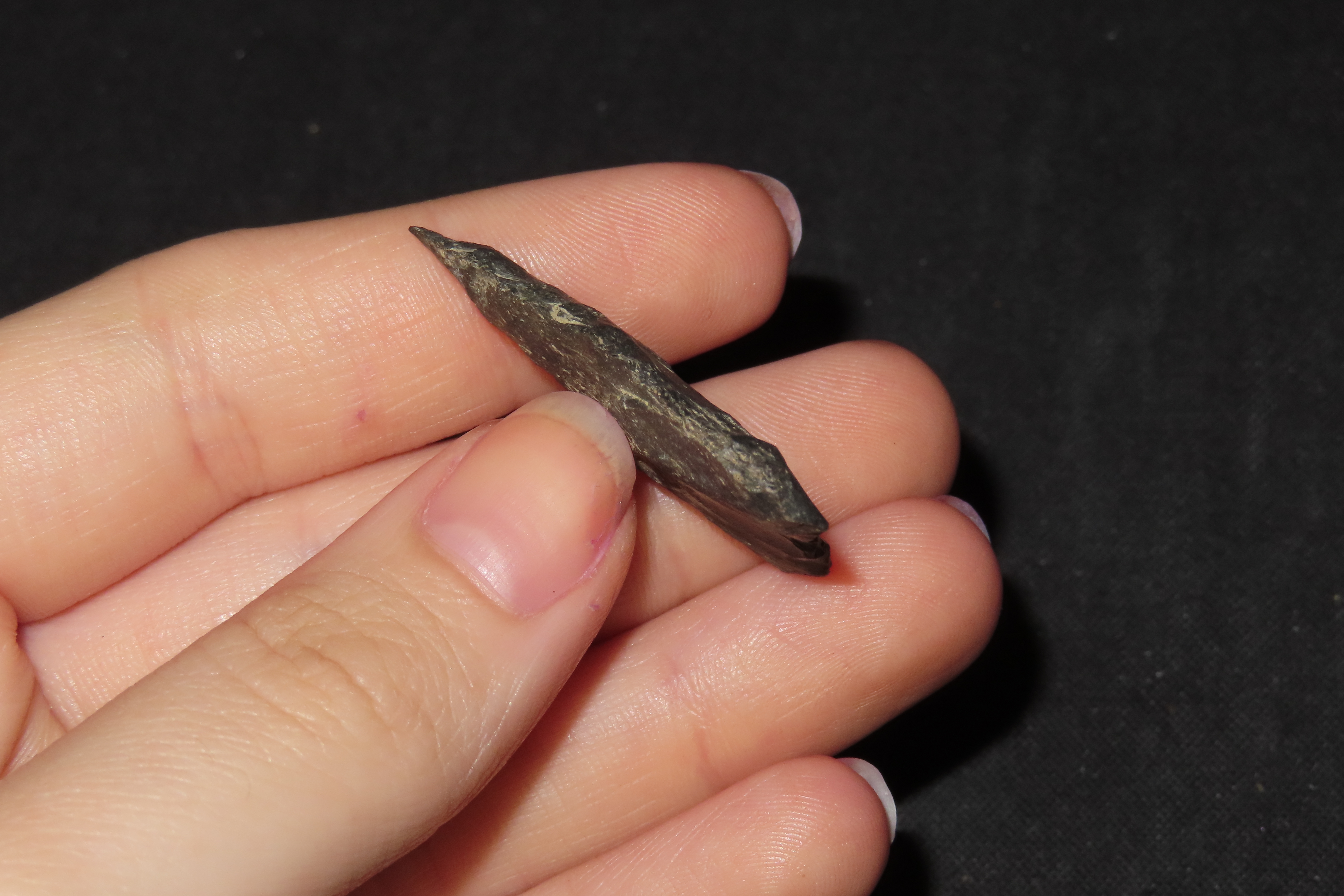 Fine New York Lenannah Triangle / Madison. Finely Flaked with a Needle Tip. Indian Arrowhead, Artifact.