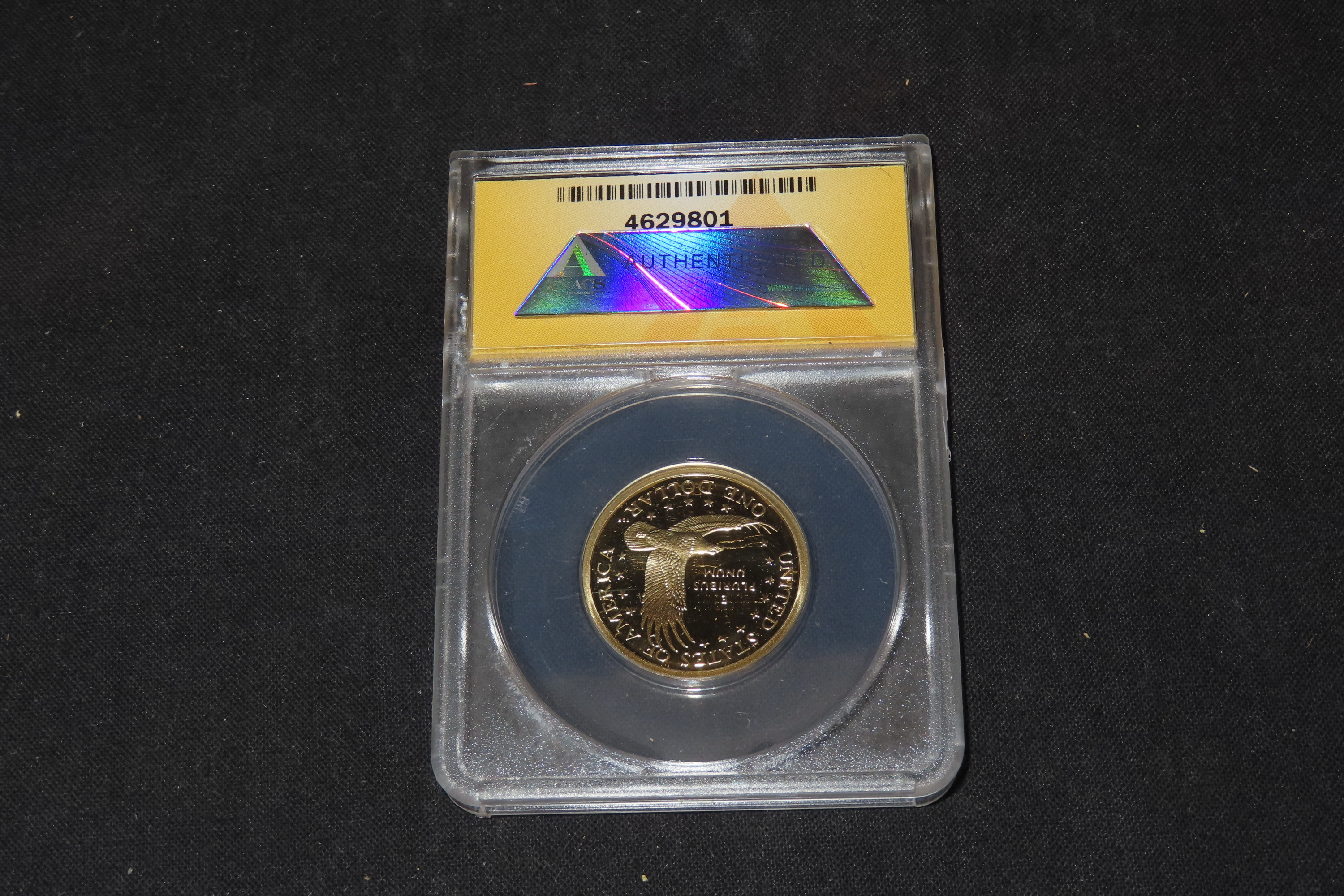 HIGH GRADE Proof 69 Deep Cameo PCGS Slabbed & Graded 2003-S Sacagawea $1 Dollar U.S. Gold Colored Clad Coin