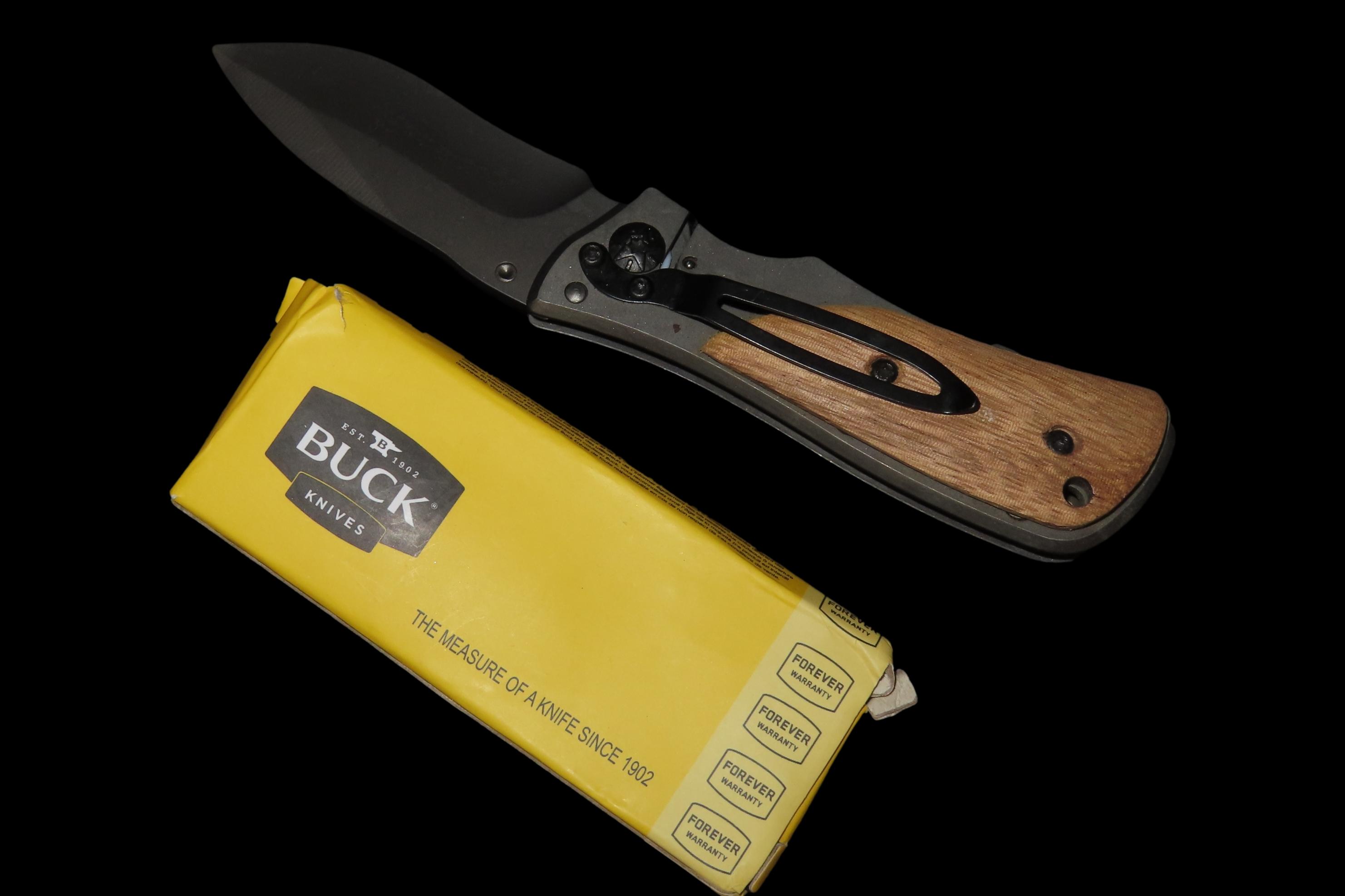 BUCK SINGLE BLADE POCKET KNIFE, HUNTING KNIFE, GREAT DESIGN