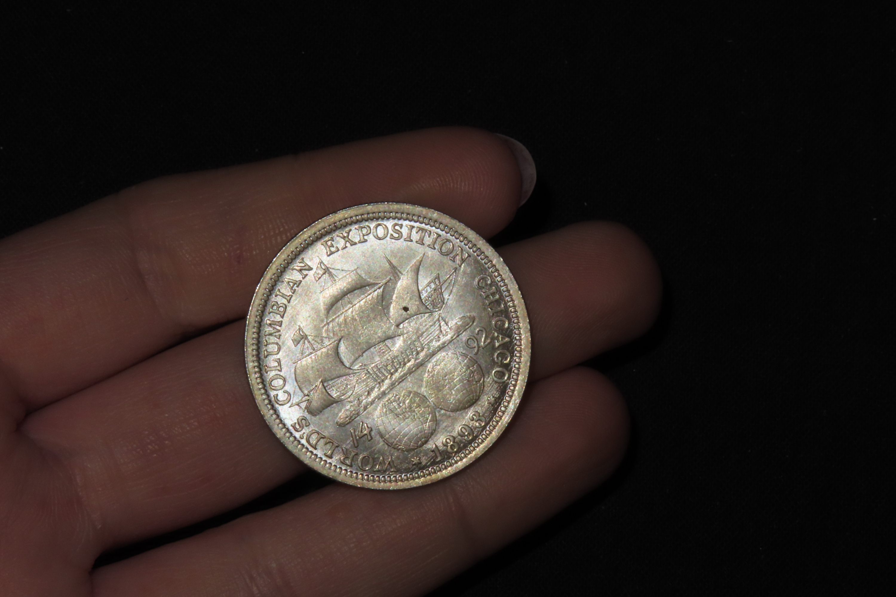 1893 Silver Half Dollar, Columbian Exposition, Great Condition, Early US Coin