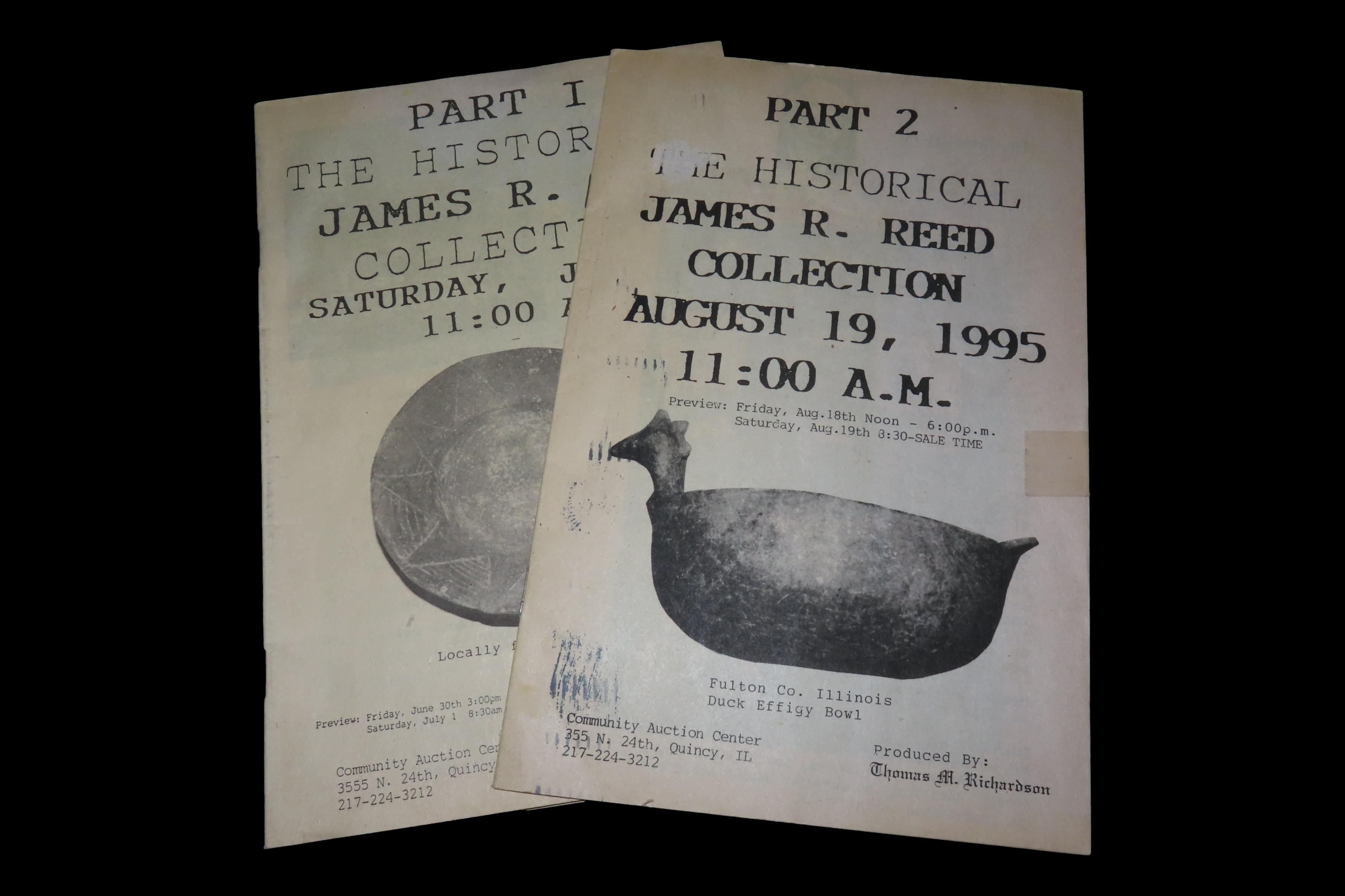 Part 1 and 2 Auction Catalogs from James Reed Auction, 1995