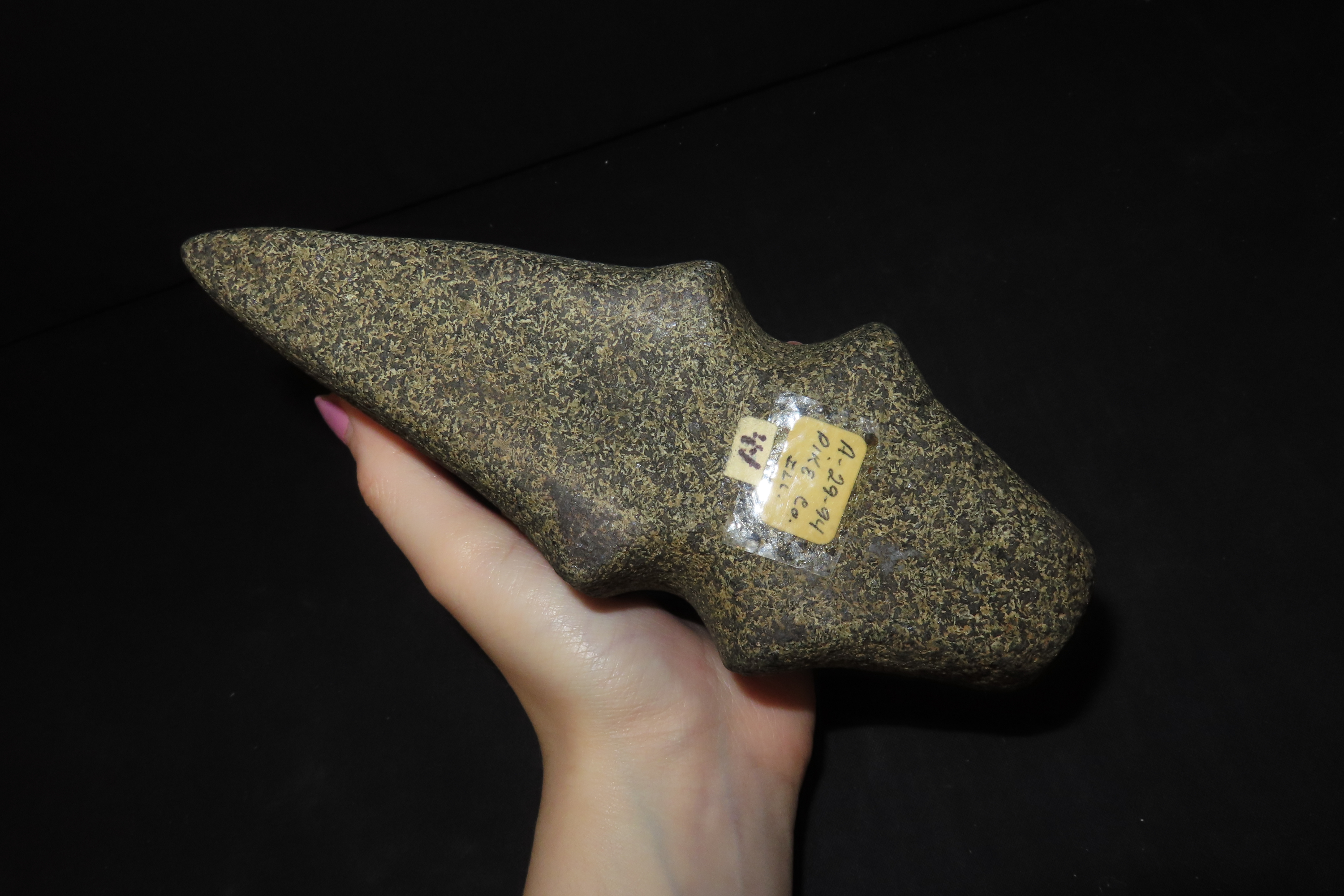 7 3/8" x 3 15/16" Three Quarter Grooved Axe, Dickey COA, Pike Co., Illinois, Pictured in Artifacts of the Midwest III, Page 185, Ex. Bruce F