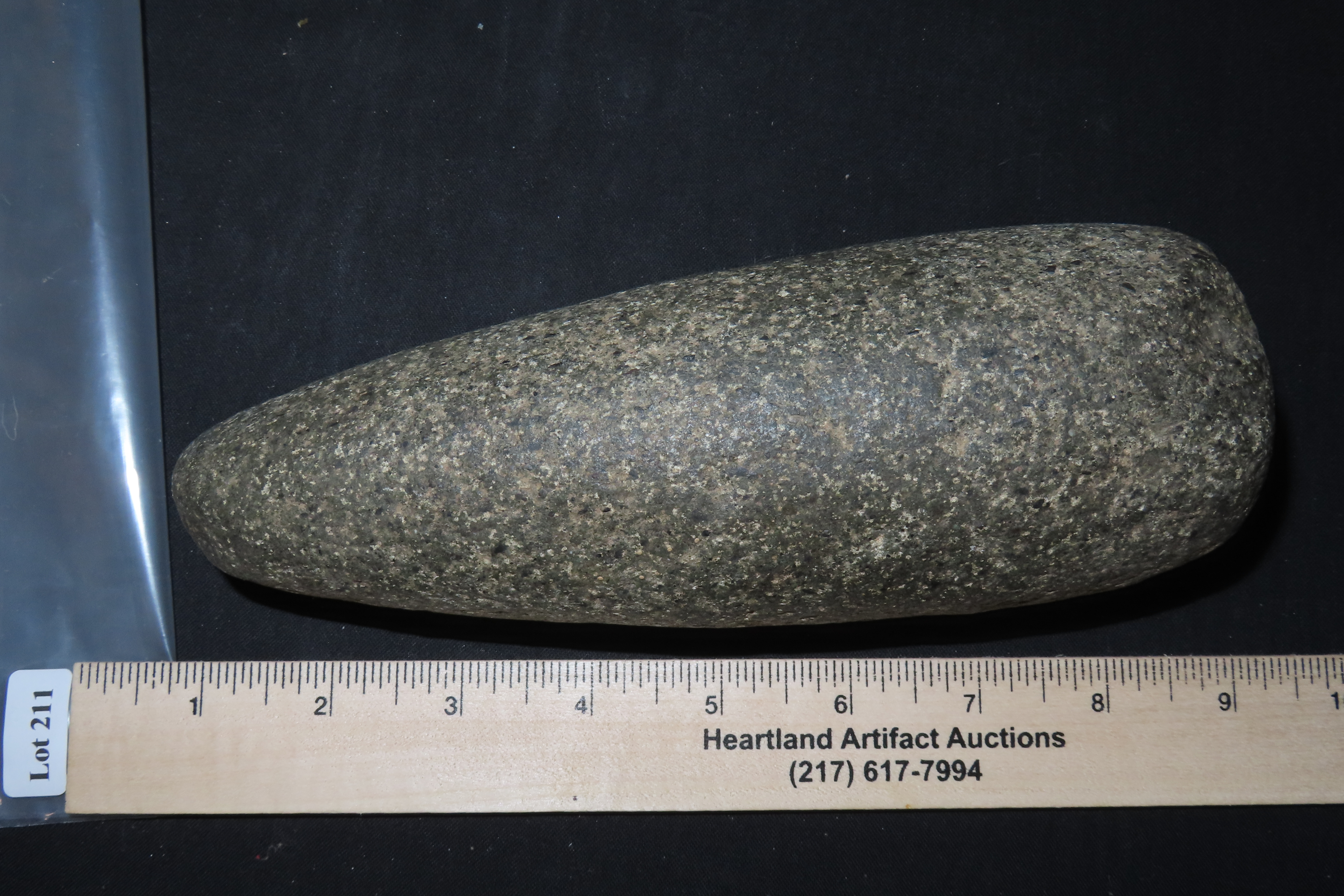 7 3/4" Pestle, Adams Co., Illinois, Ex. Herb Mangold Collection