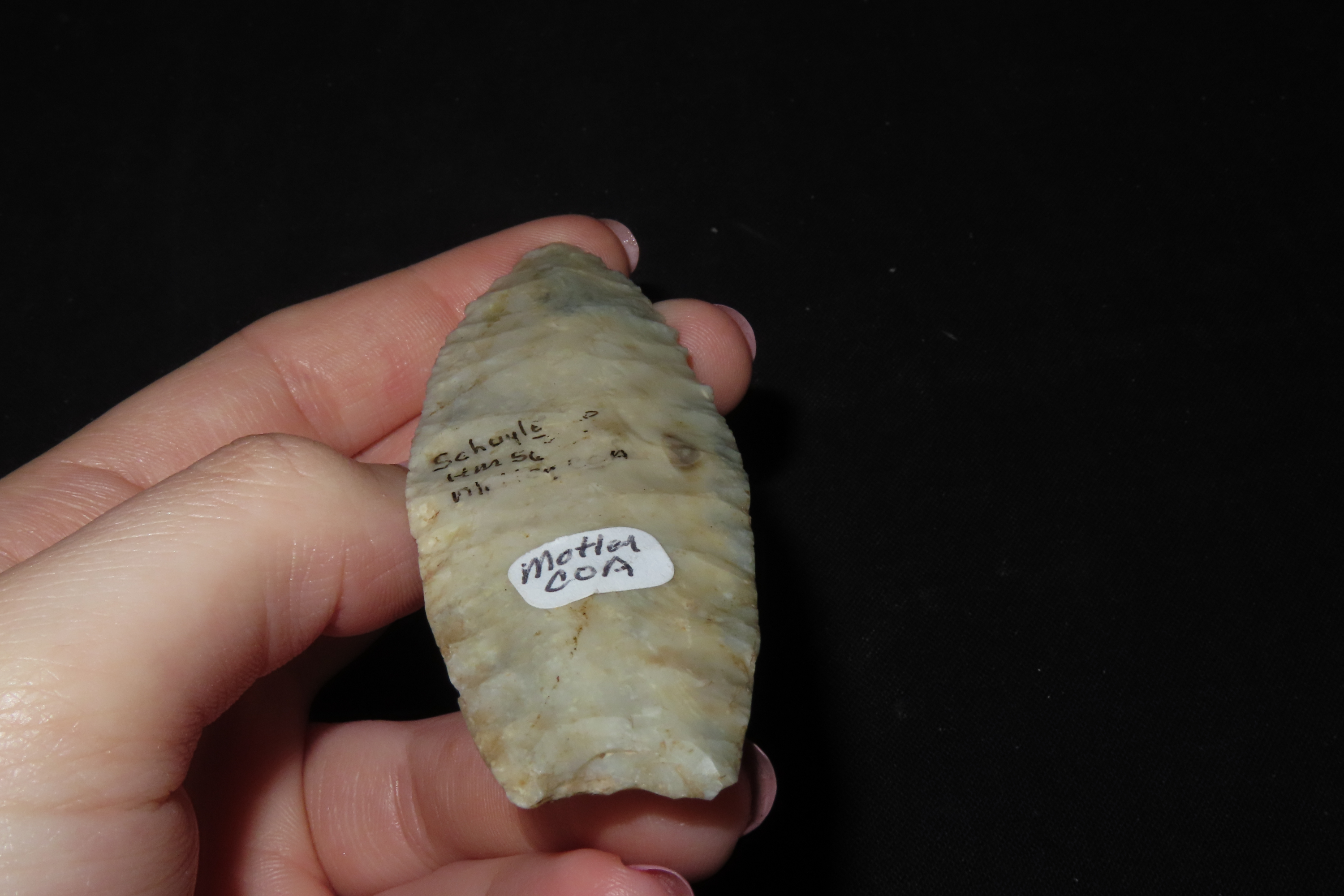3 5/8" Agate Basin, Motley & Leithoff COA, Schuyler Co., Illinois, Ex. Herb Mangold Collection