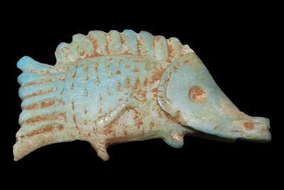 1 1/2" Egyptian Fish (Tilapia) Amulet, Representing Rebirth, Fertility, and Divine Protection
