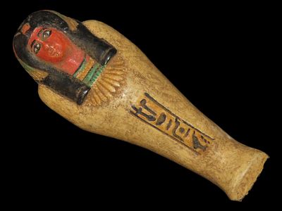 3 7/8" Egyptian Ushabti, Egyptian Golden Age, 1550-1070 BC