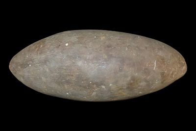 9 1/4" Stone Club Head, Pointed on Both Ends, Africa