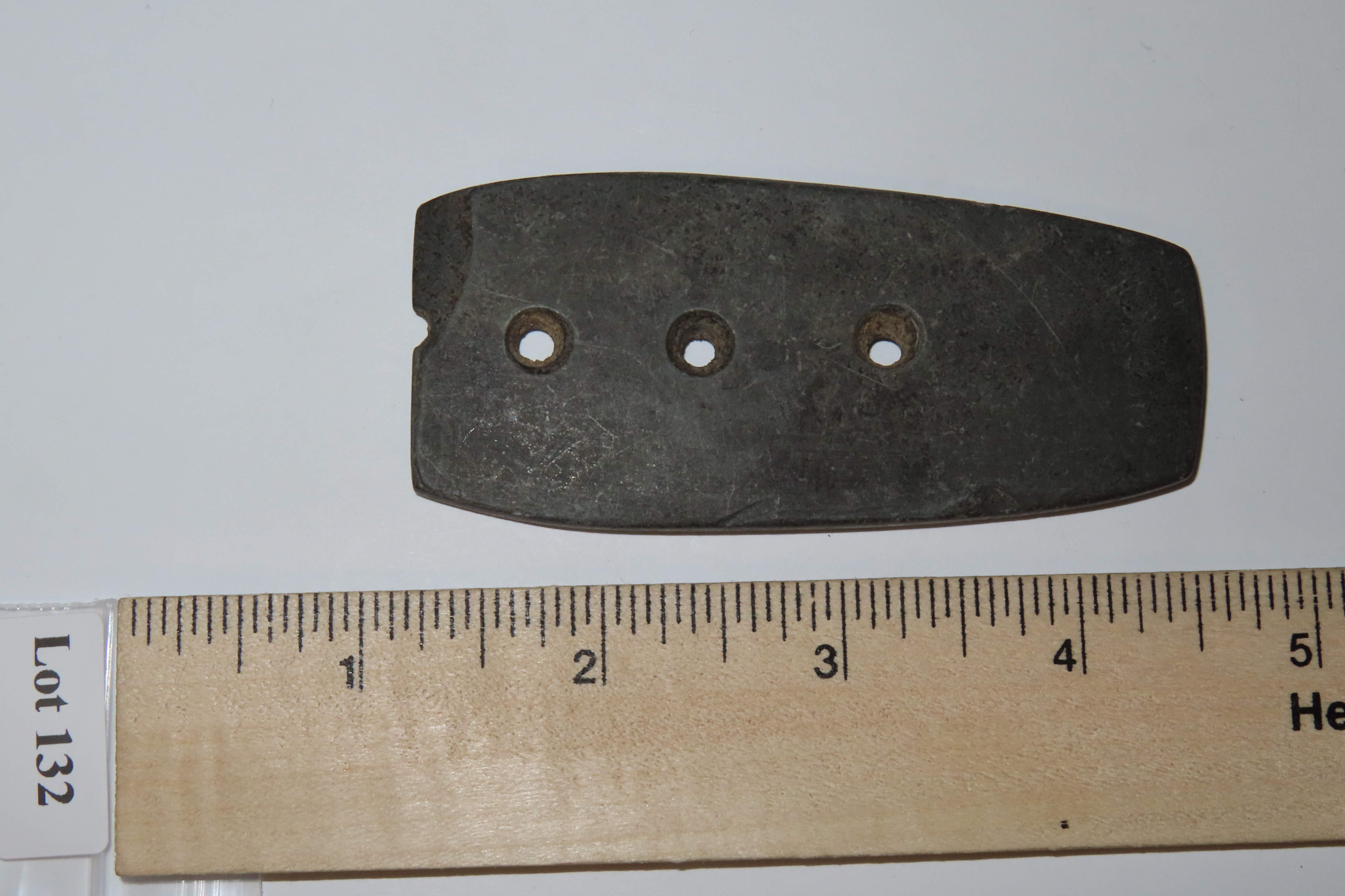 3 3/8" Multiple-Hole Gorget, North Carolina