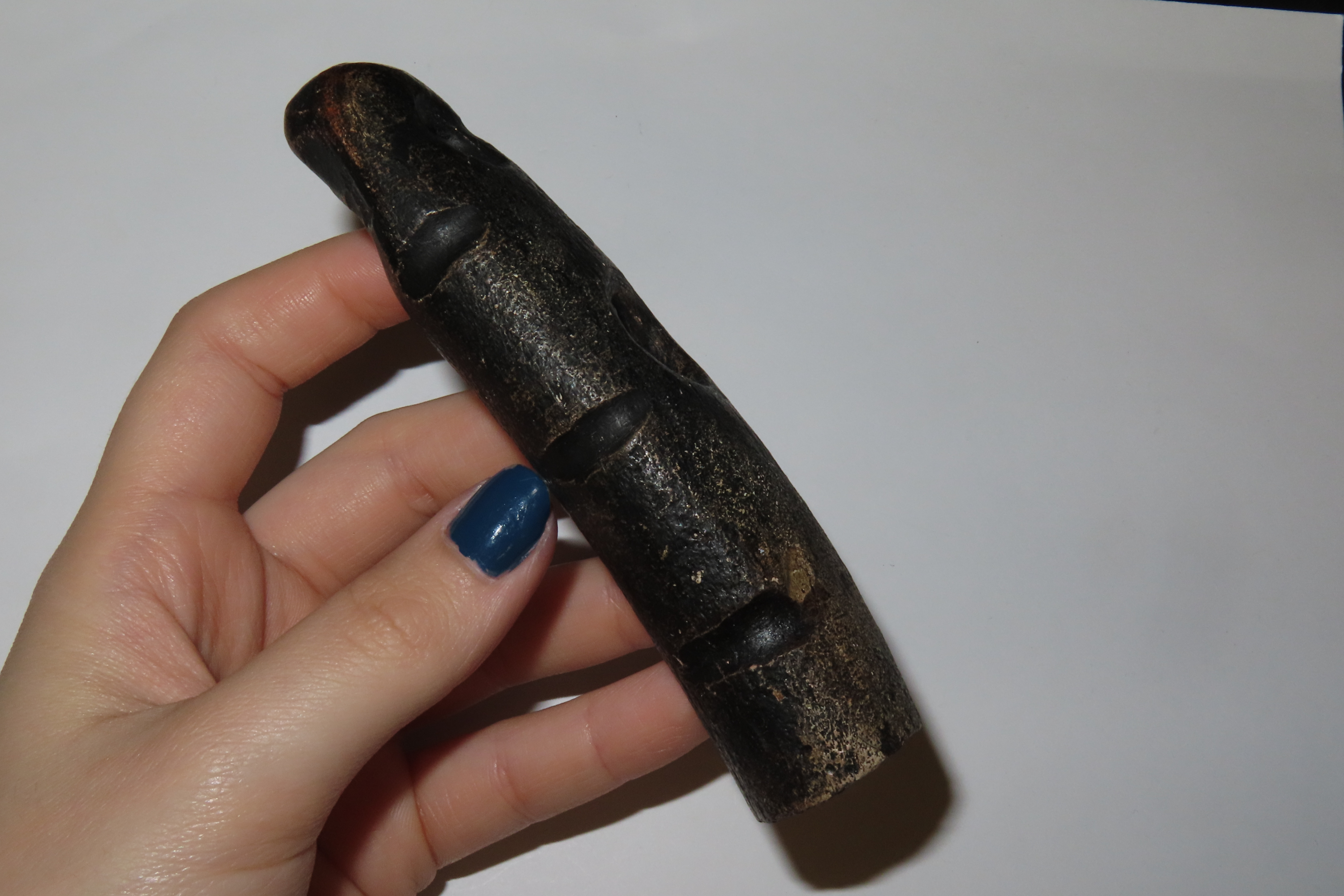 4 1/2" Fossilized Walrus Tusk Eskimo / Inuit Tool / Pendant, Alaska