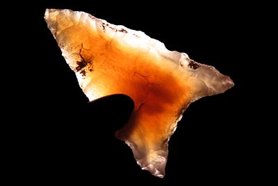 15/16" Knife River Madison, Found Near Cahokia Mounds, Madison Co., Illinois, Ex. Charles Wesley