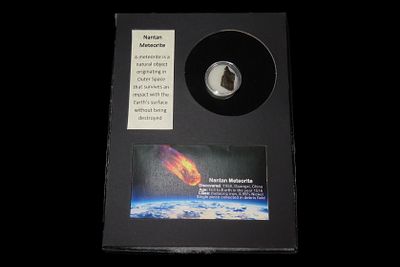 Riker Case Containing a Mantan Meteorite Shard, Reportedly Discovered in 1958, Guangxi, China