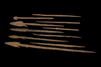 Collection of 9 Iron Spears, Beni-Amer People, East Africa, 1800s