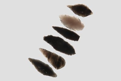 Lot of 6 Quality Obsidian Arrowheads, Oregon, Ex. Denis Burger