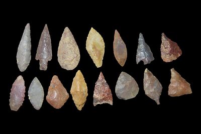 Collection of 15 Neolithic Arrowheads, Western Africa, 4000-6000 BP