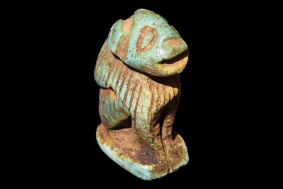 1 5/8" x 1/2" Tawaret Amulet, COA, Egypt, 600-300 BC
