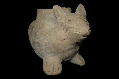 3" Pre-Columbian-Style Animal Effigy Pottery Vessel, Mexico