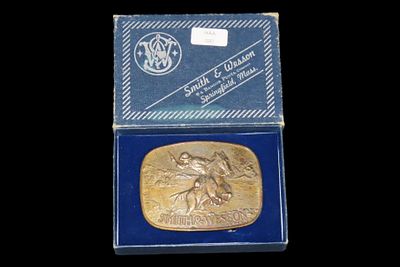 Vintage Smith & Wesson Belt Buckle in Original Box