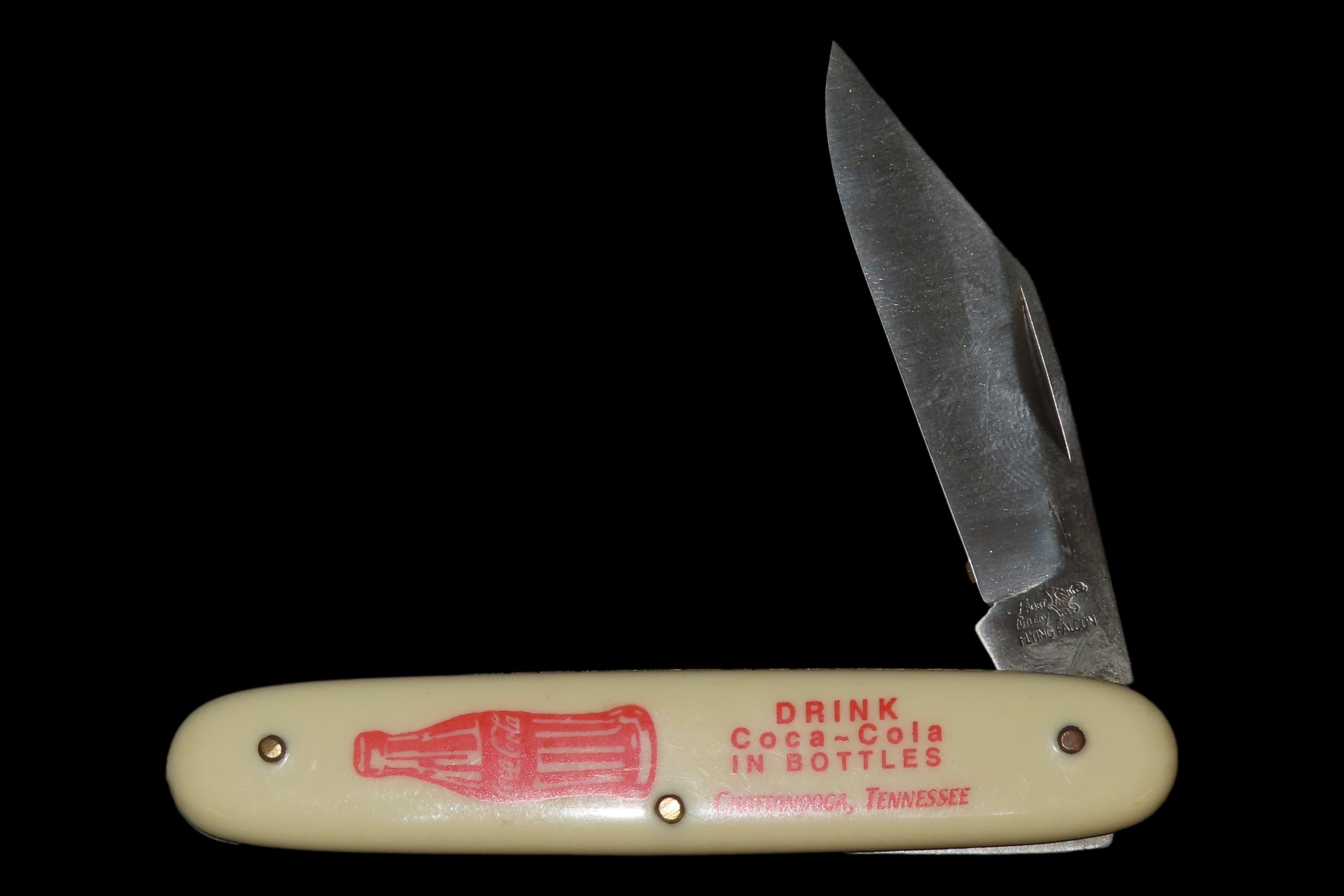 Vintage Coca-Cola Advertising Pocket Knife, Chattanooga, Tennessee, Single Blade, Never Used or Sharpened
