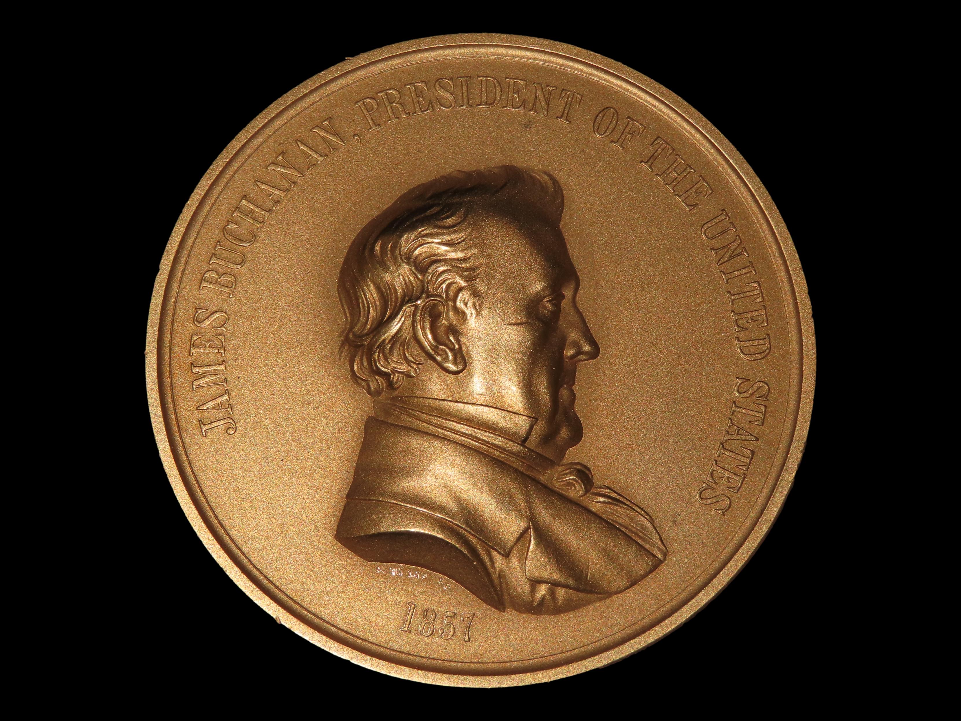 3" Vintage James Buchanan Indian Peace Medal