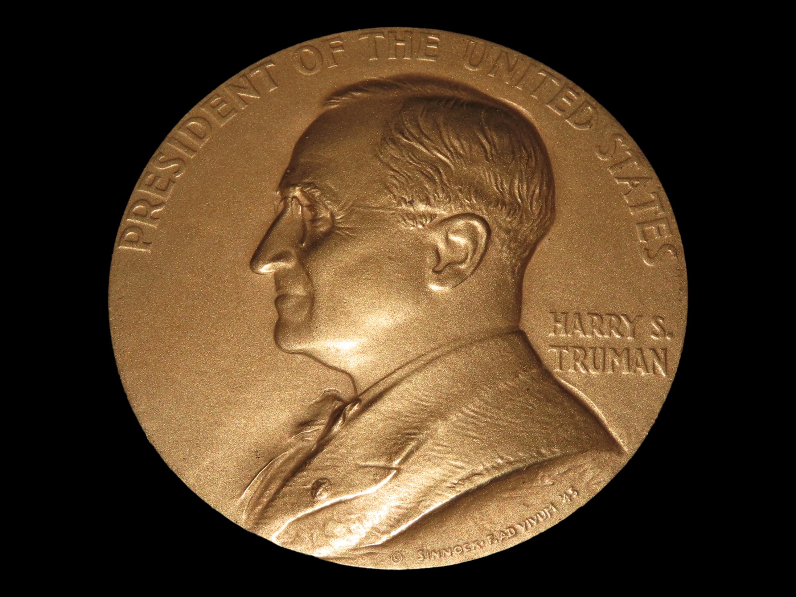 3" Vintage Harry S. Truman Indian Peace Medal