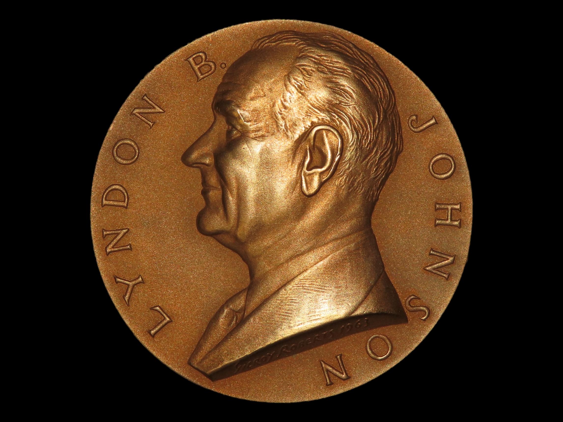 3" Vintage Lyndon B. Johnson Indian Peace Medal