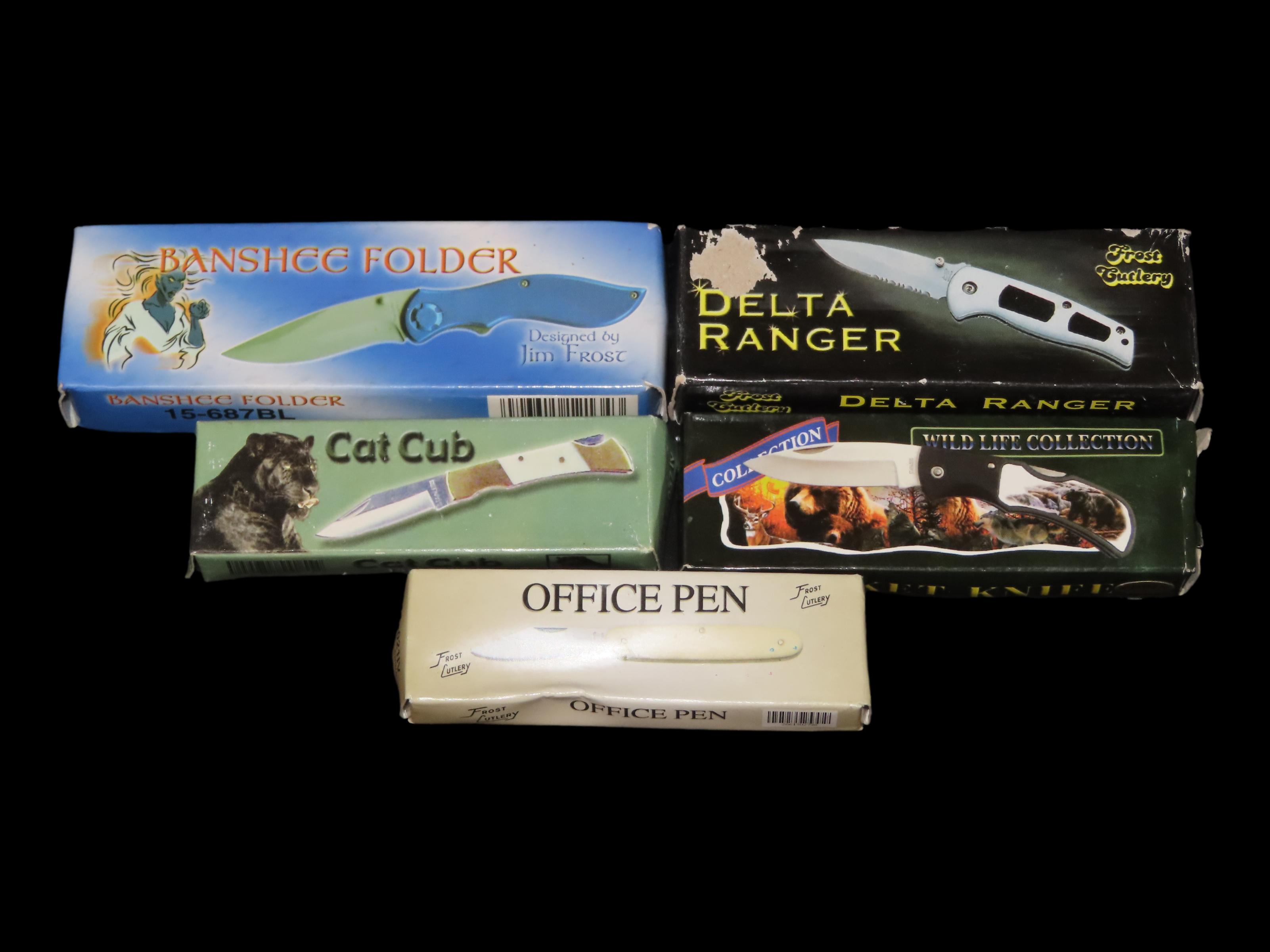Brand New Pocket Knife Lot, All New in Box, Frost Cutlery