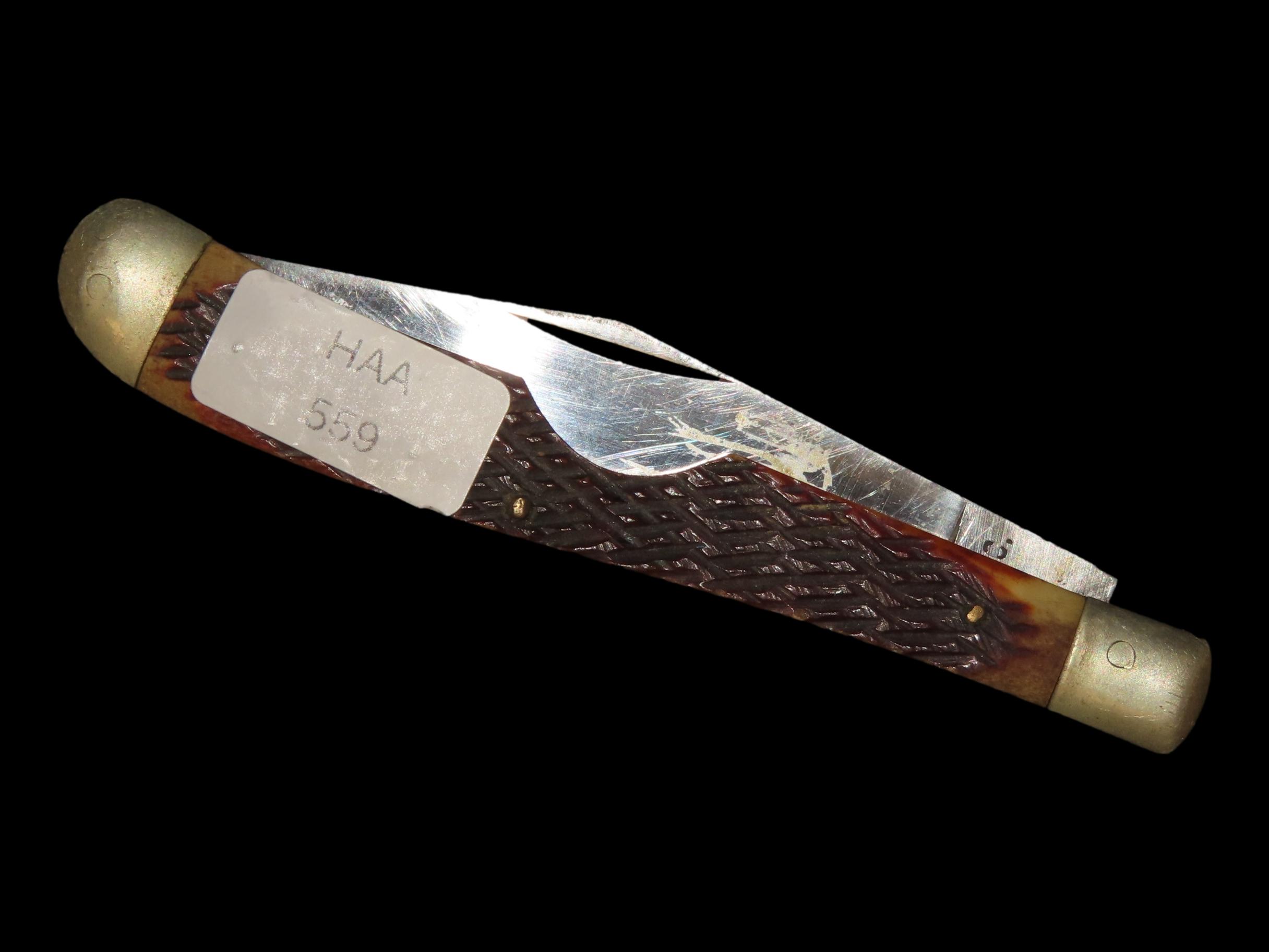 Vintage Bone-Handled Single-Blade Pocket Knife, Japan