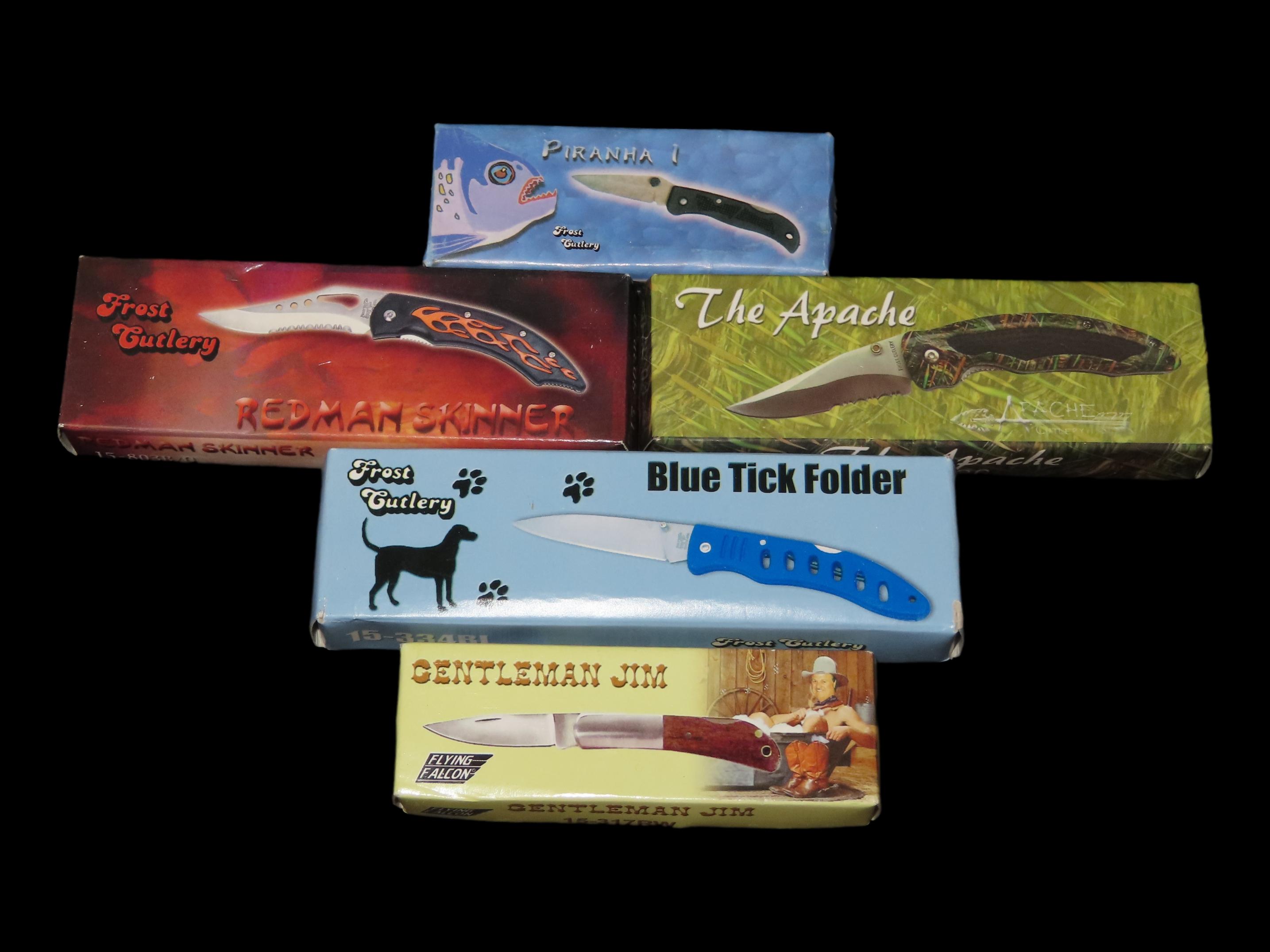 Brand New Pocket Knife Lot, All New in Box, Frost Cutlery