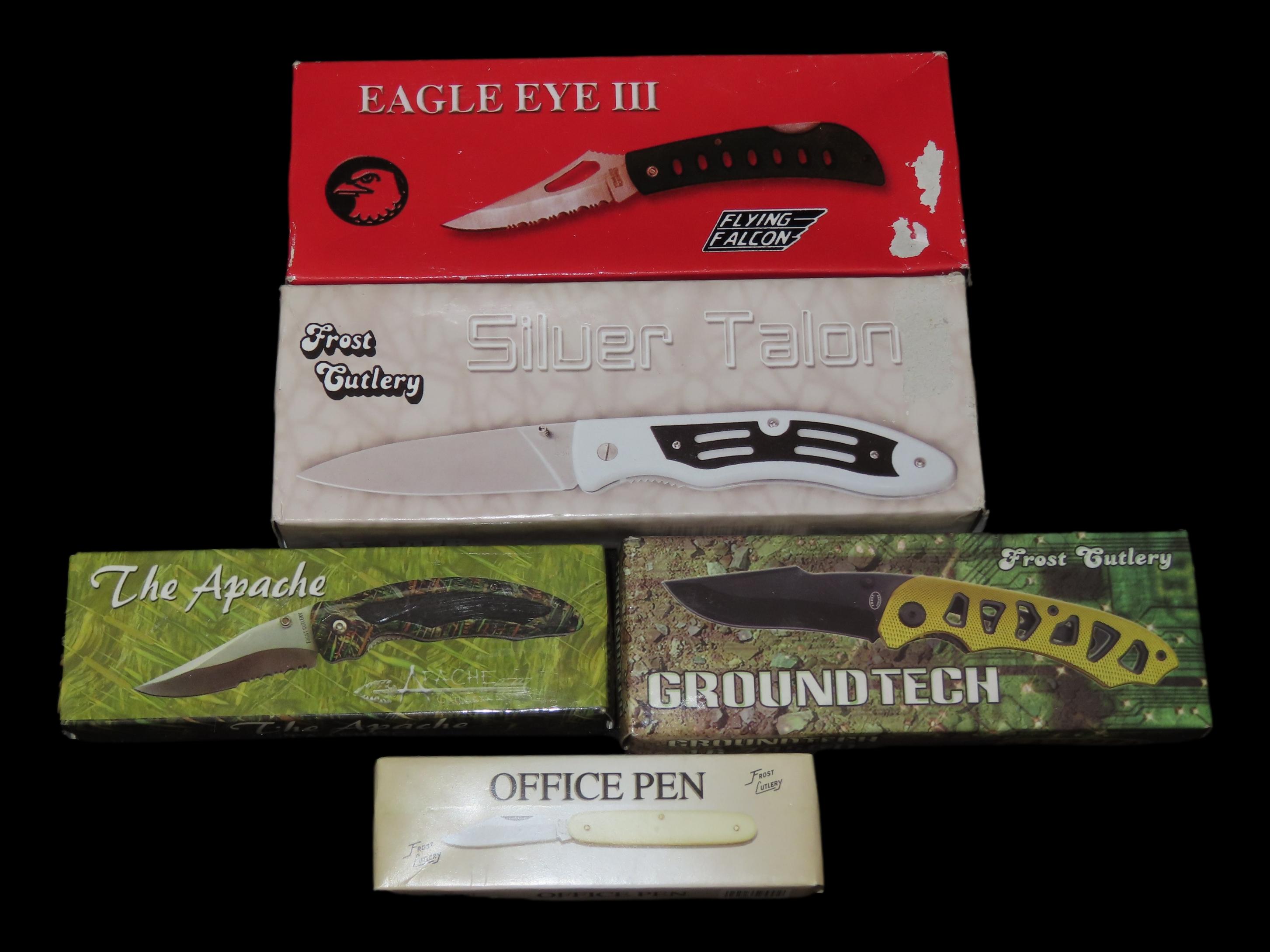 Brand New Pocket Knife Lot, All New in Box, Frost Cutlery