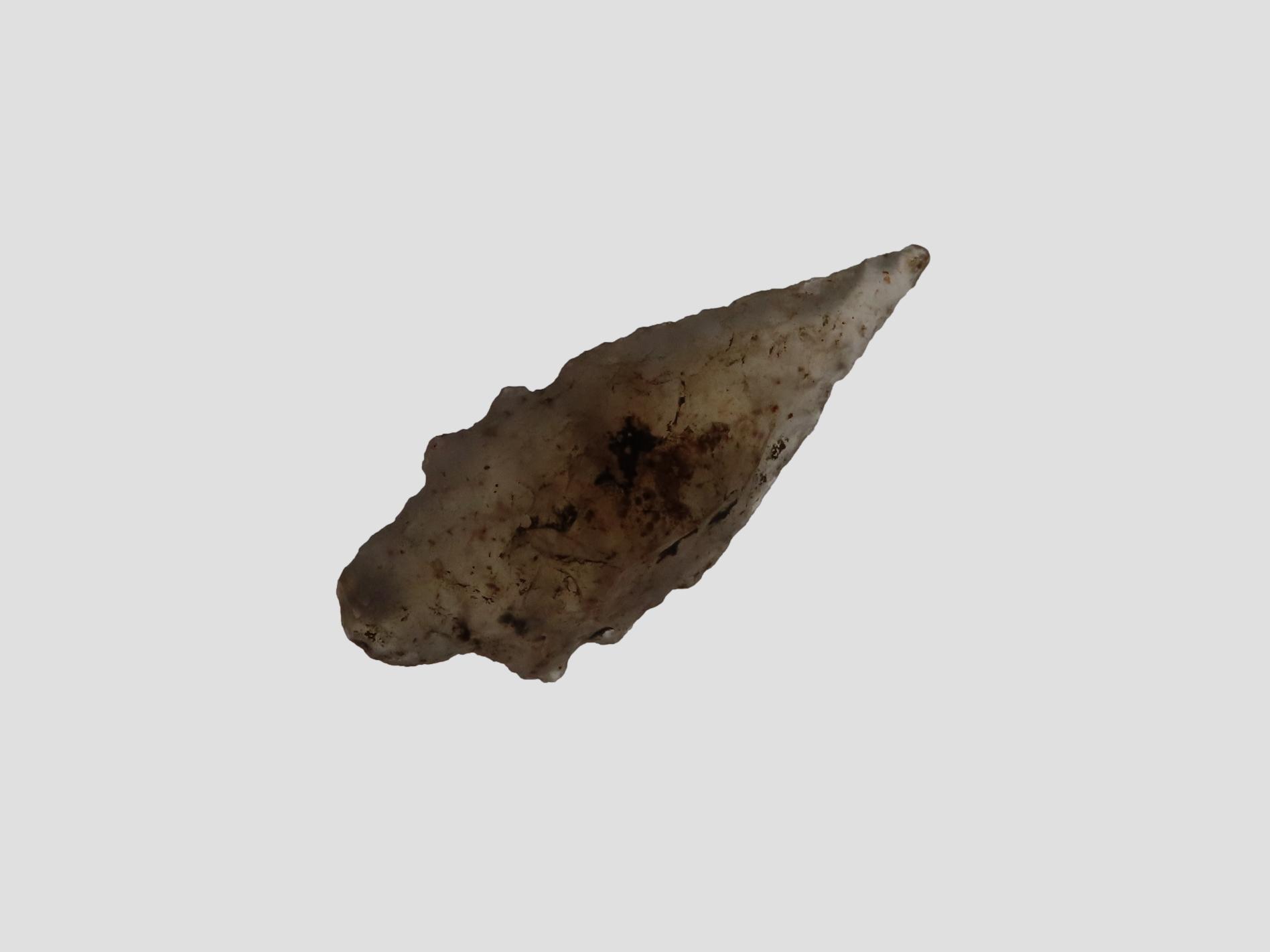 Translucent Agate Serrated Multi-Notch Bird Point, New Mexico