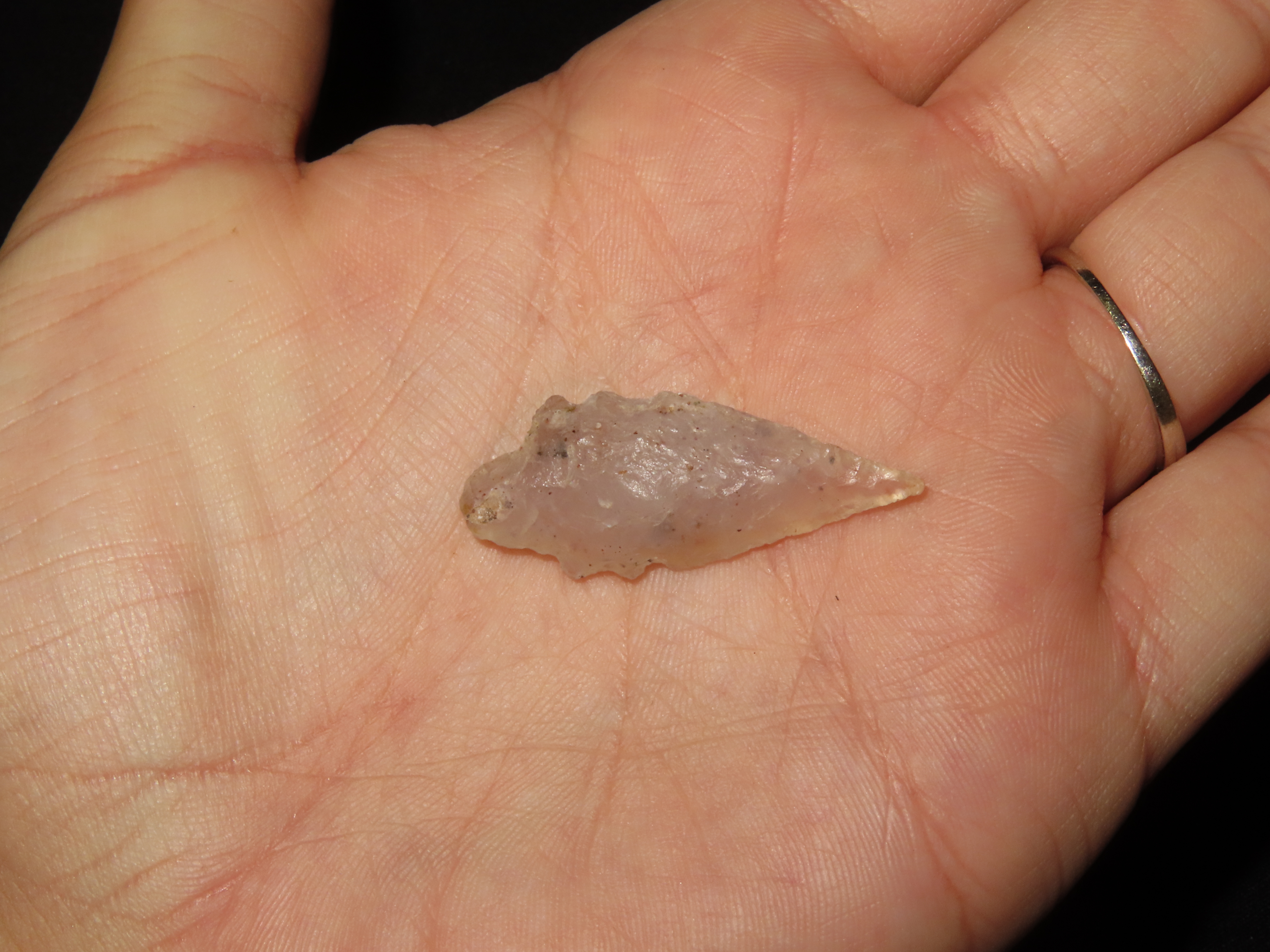 Translucent Agate Serrated Multi-Notch Bird Point, New Mexico