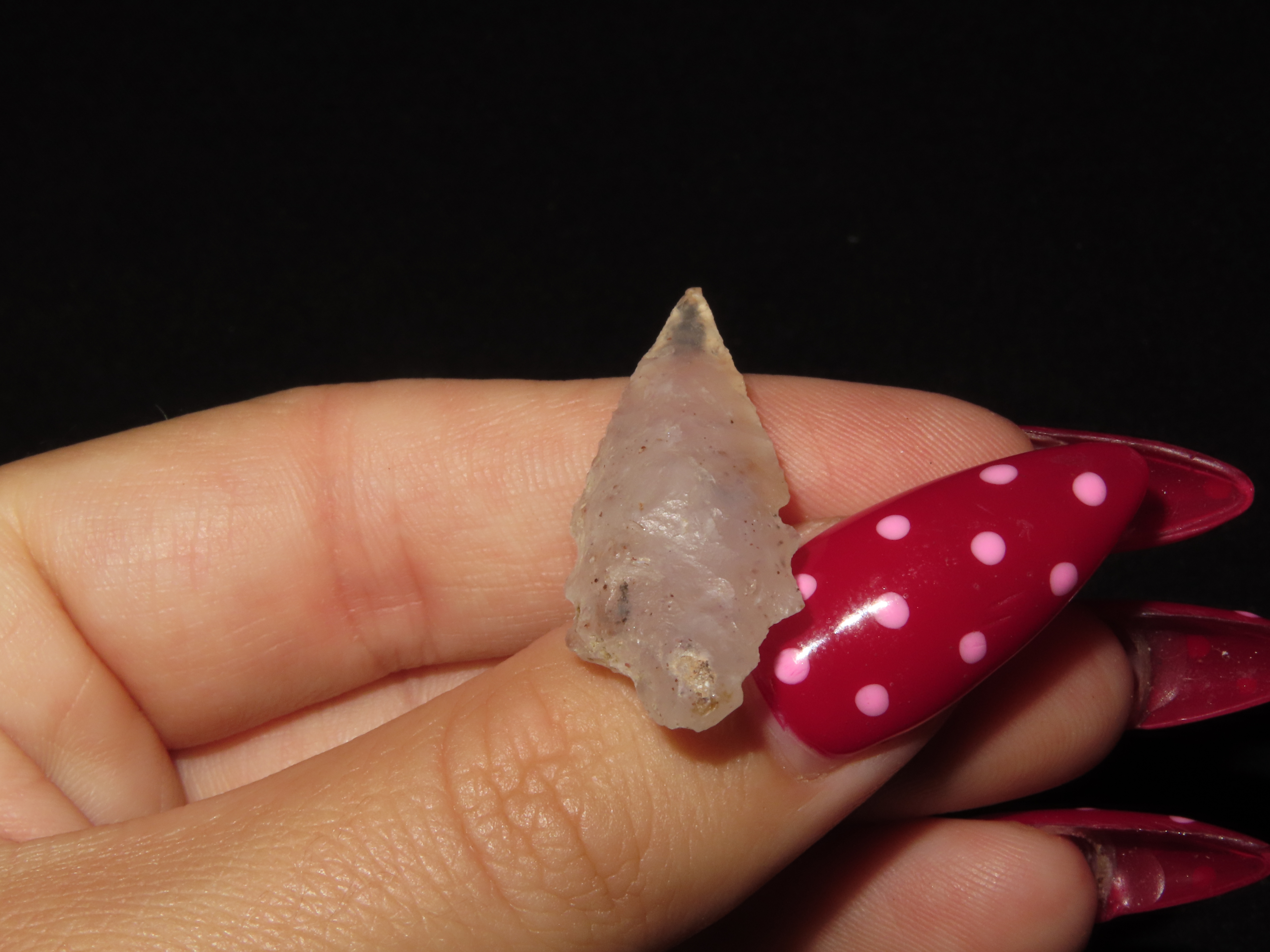 Translucent Agate Serrated Multi-Notch Bird Point, New Mexico