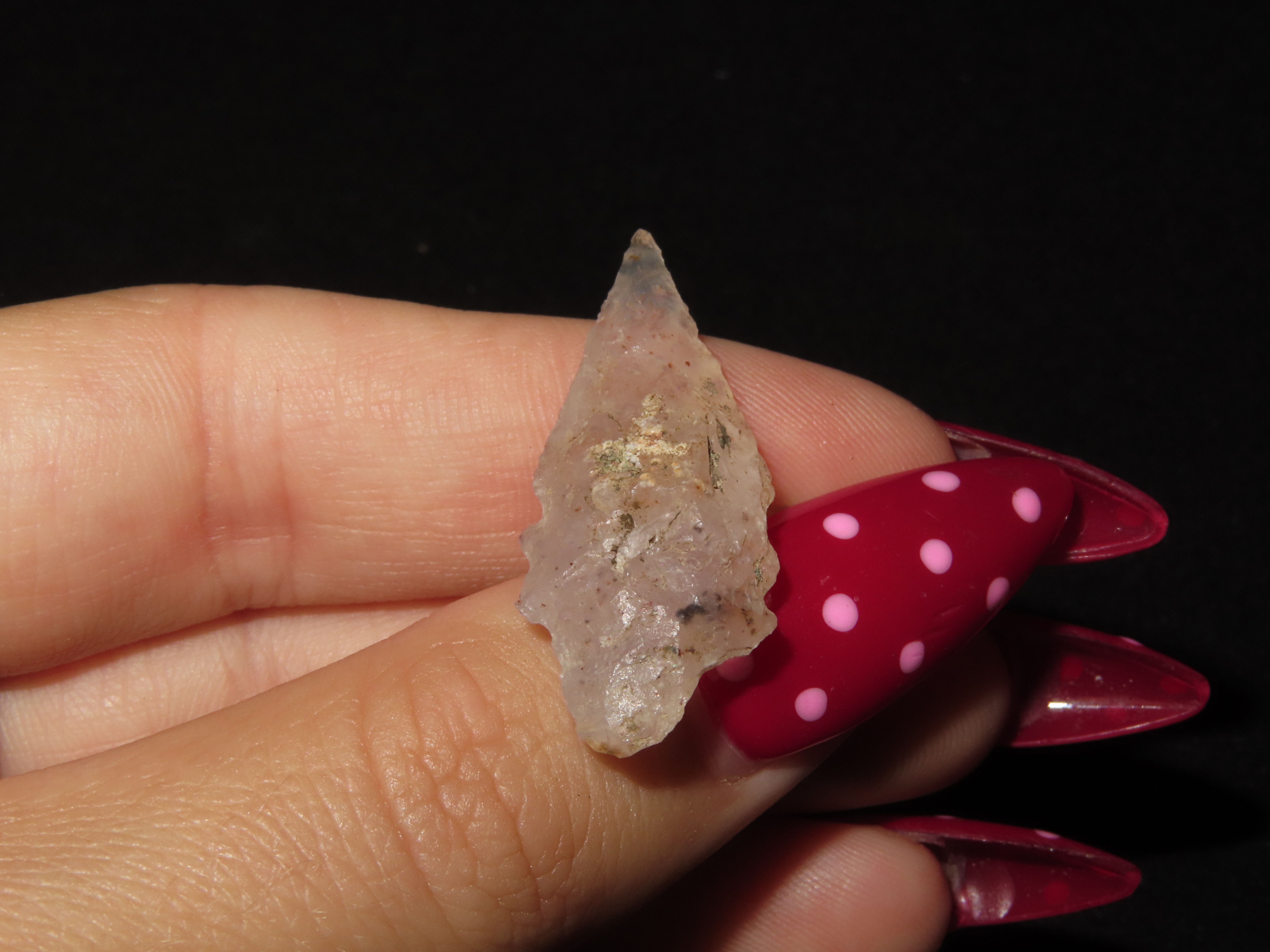 Translucent Agate Serrated Multi-Notch Bird Point, New Mexico