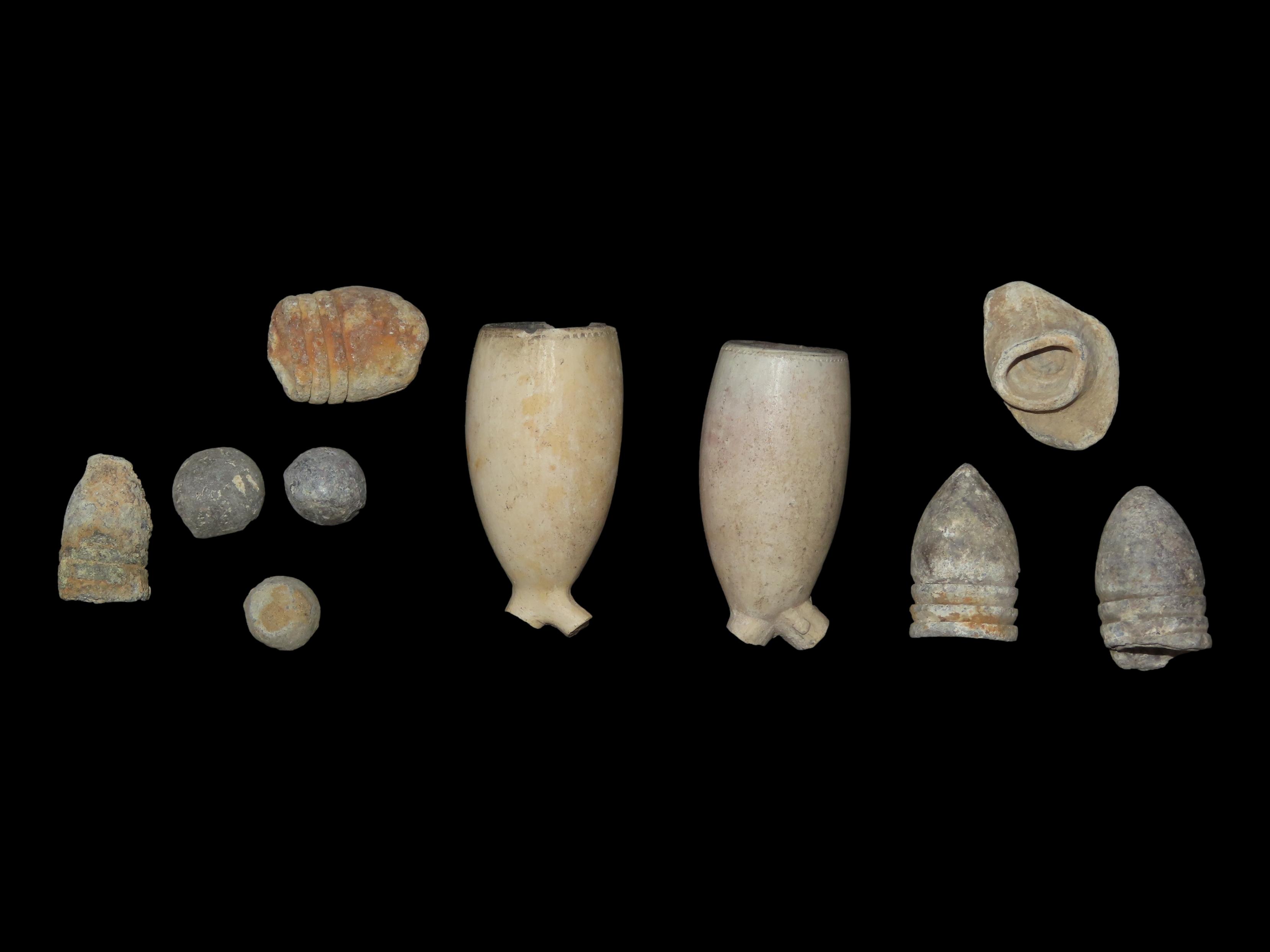 Civil War Bullets & Historic Trade Pipes, St. Louis Area, Found by Ron Knowles